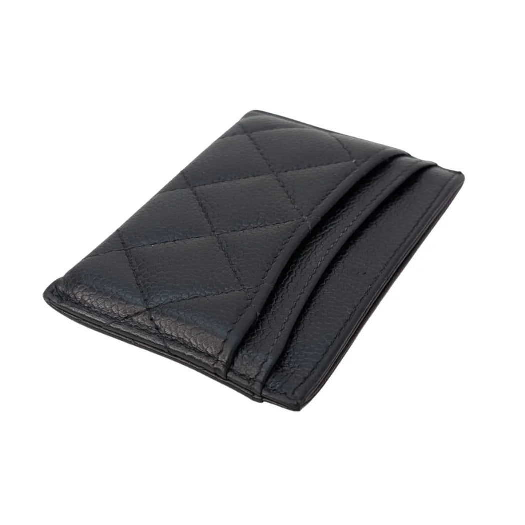 Chanel Classic Black Card Holder Black - Lost Designer