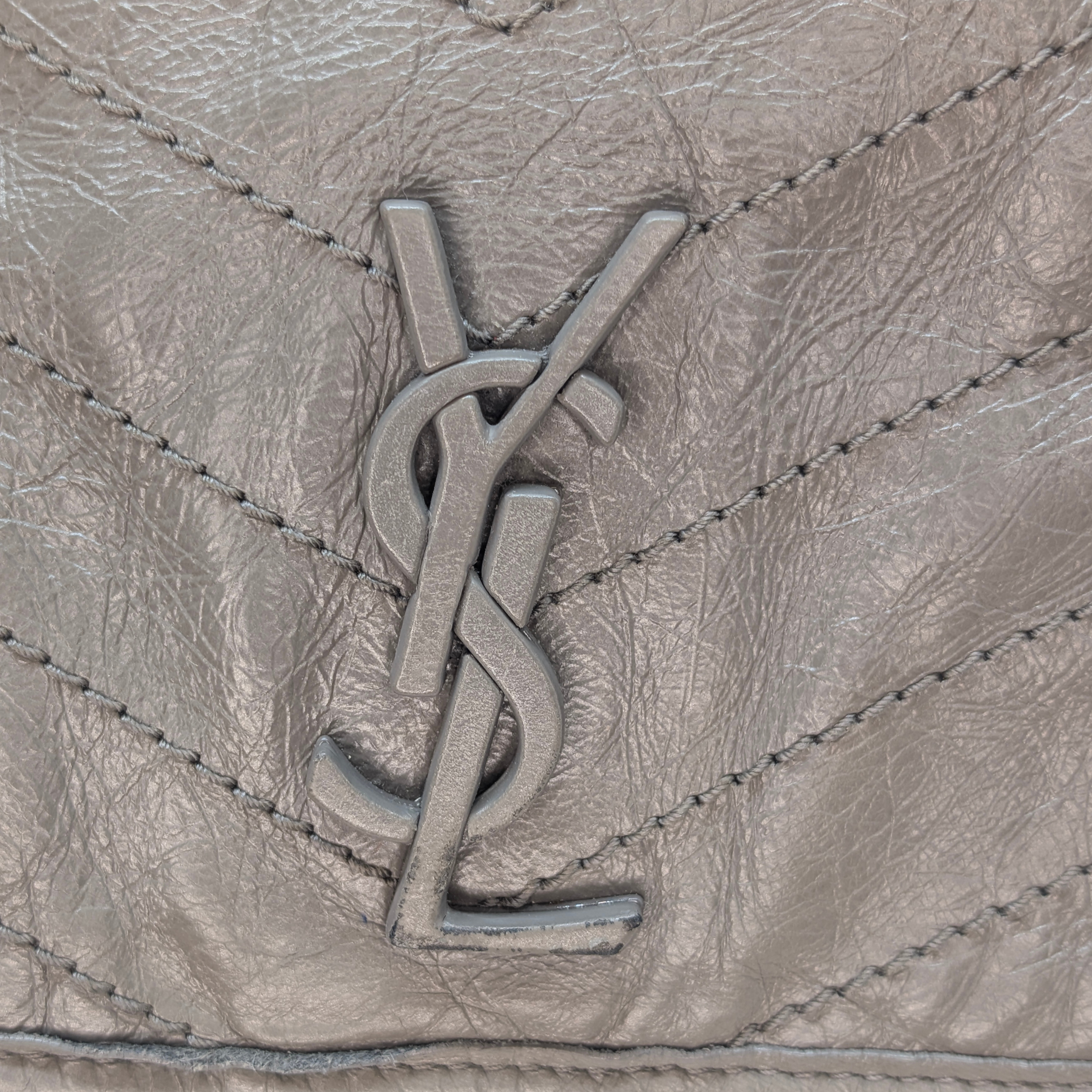 Yves Saint Laurent Crinkled Calfskin Matelasse Monogram Medium Niki Bag