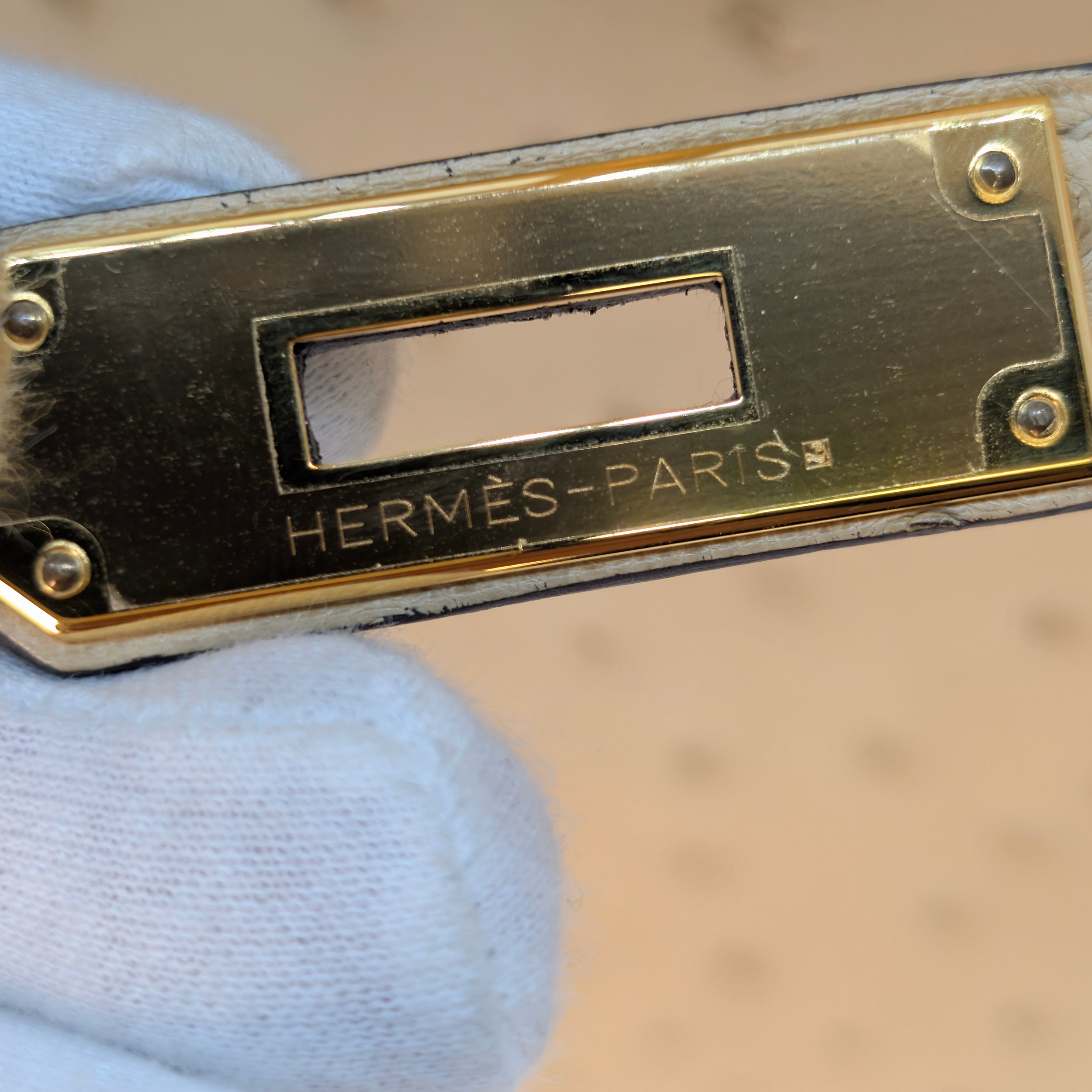 Hermès Birkin 30 Parchemin Ostrich Bag T Stamp GHW