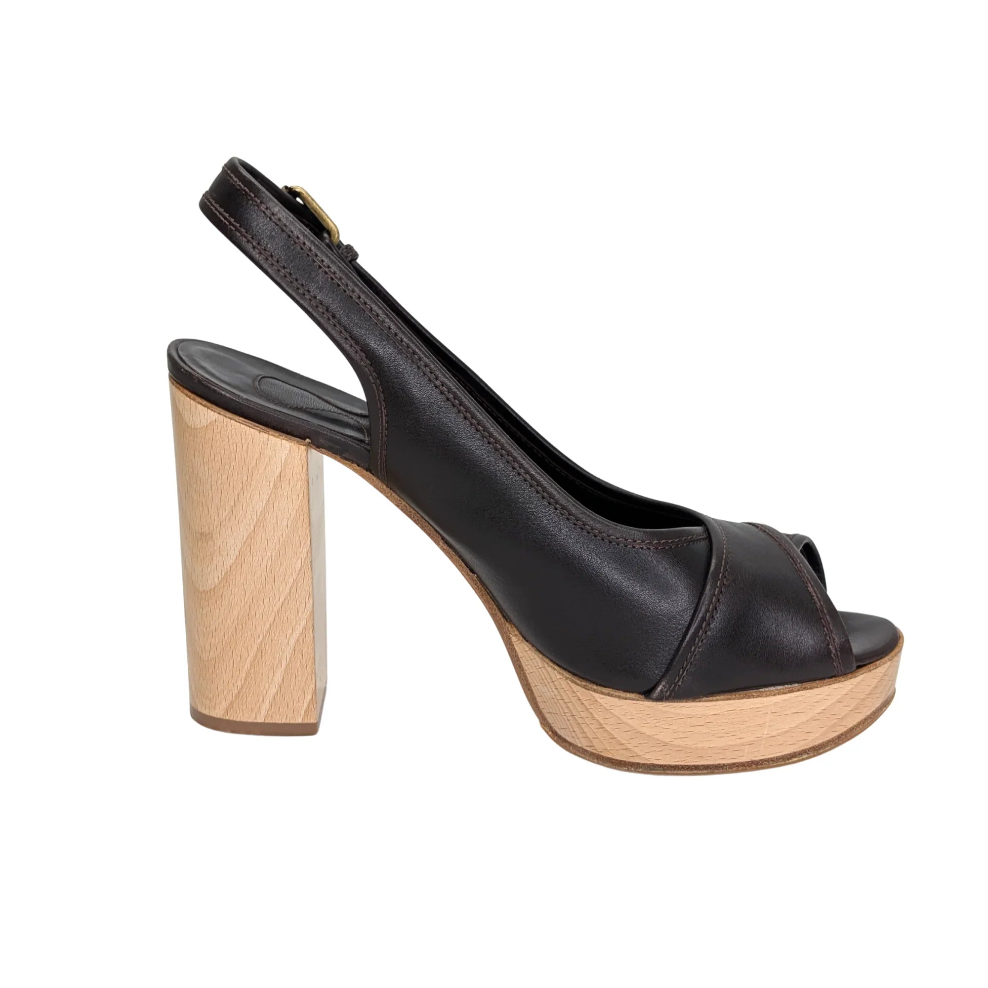 Chloé Slingback Heels Brown 39 - Lost Designer
