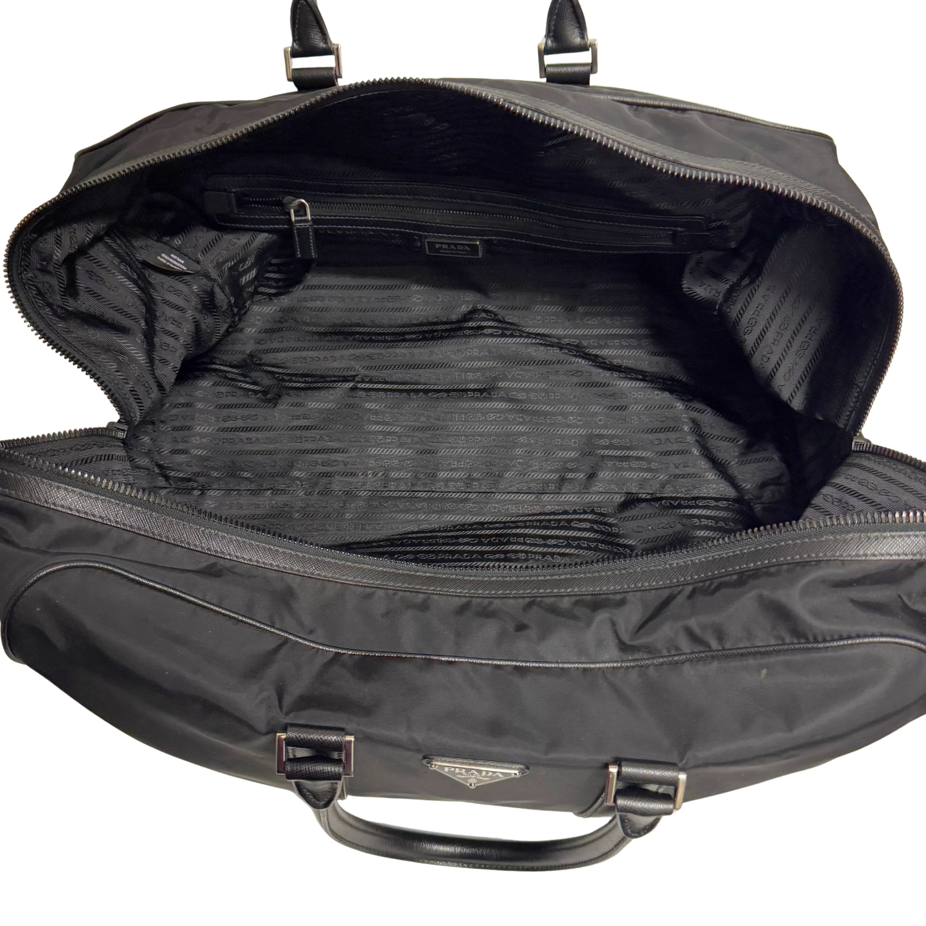 Prada Nylon Viaggio Duffle Bag Black