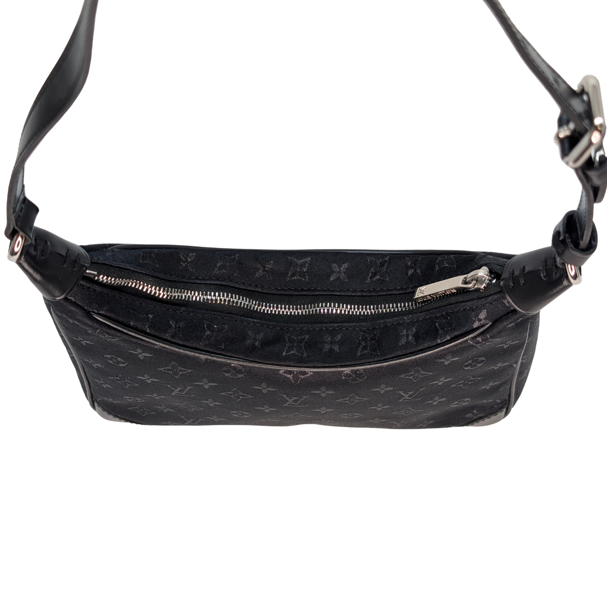 Louis Vuitton Satin Little Boulogne Monogram Bag Black