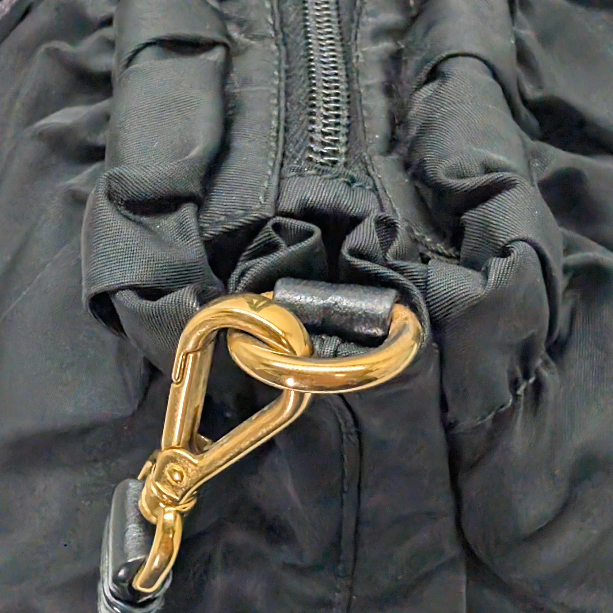 Black Prada Nylon Tessuto Top Handle Crossbody/Shoulder Bag