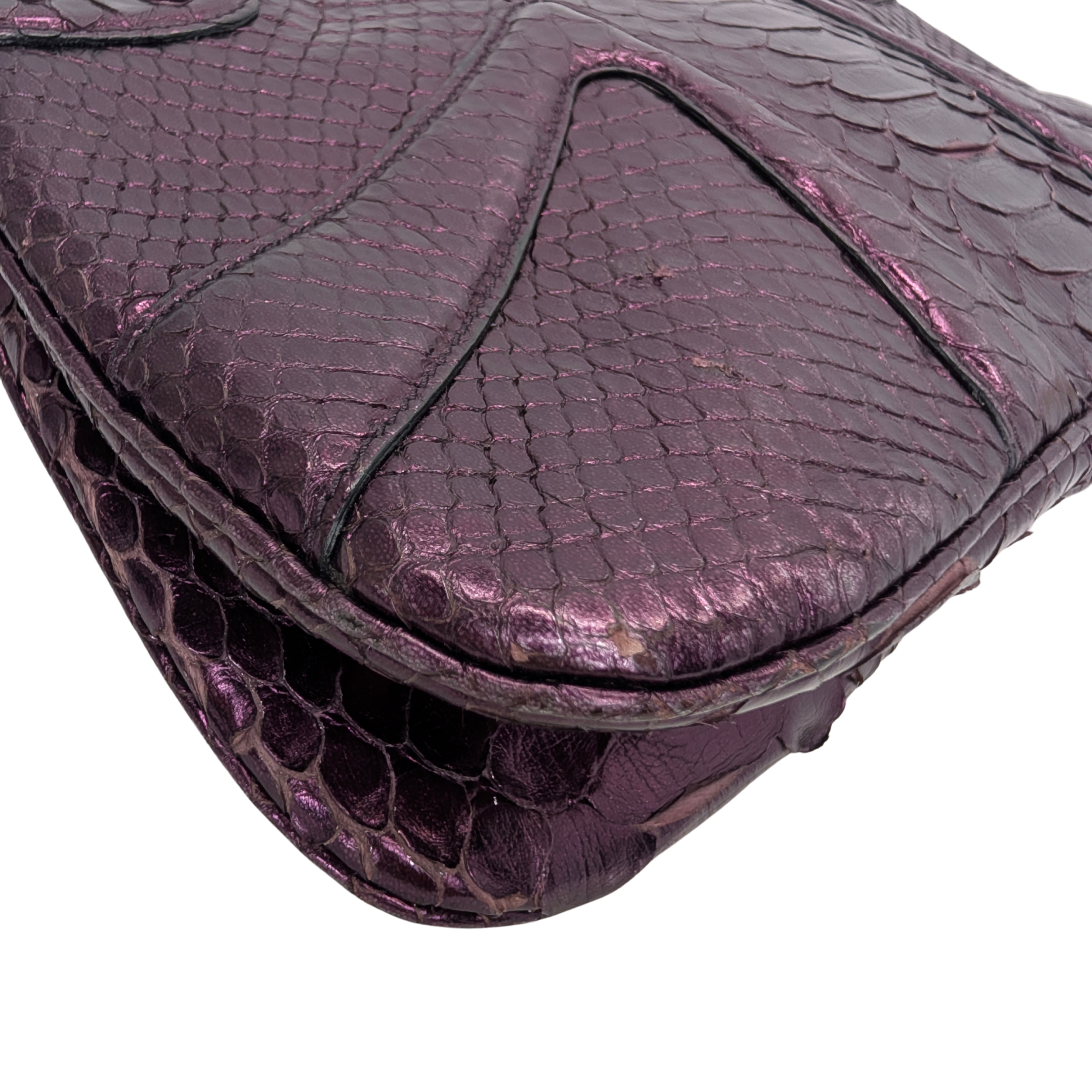 Gucci x Tom Ford Python Dragon Motif Hand bag Purple
