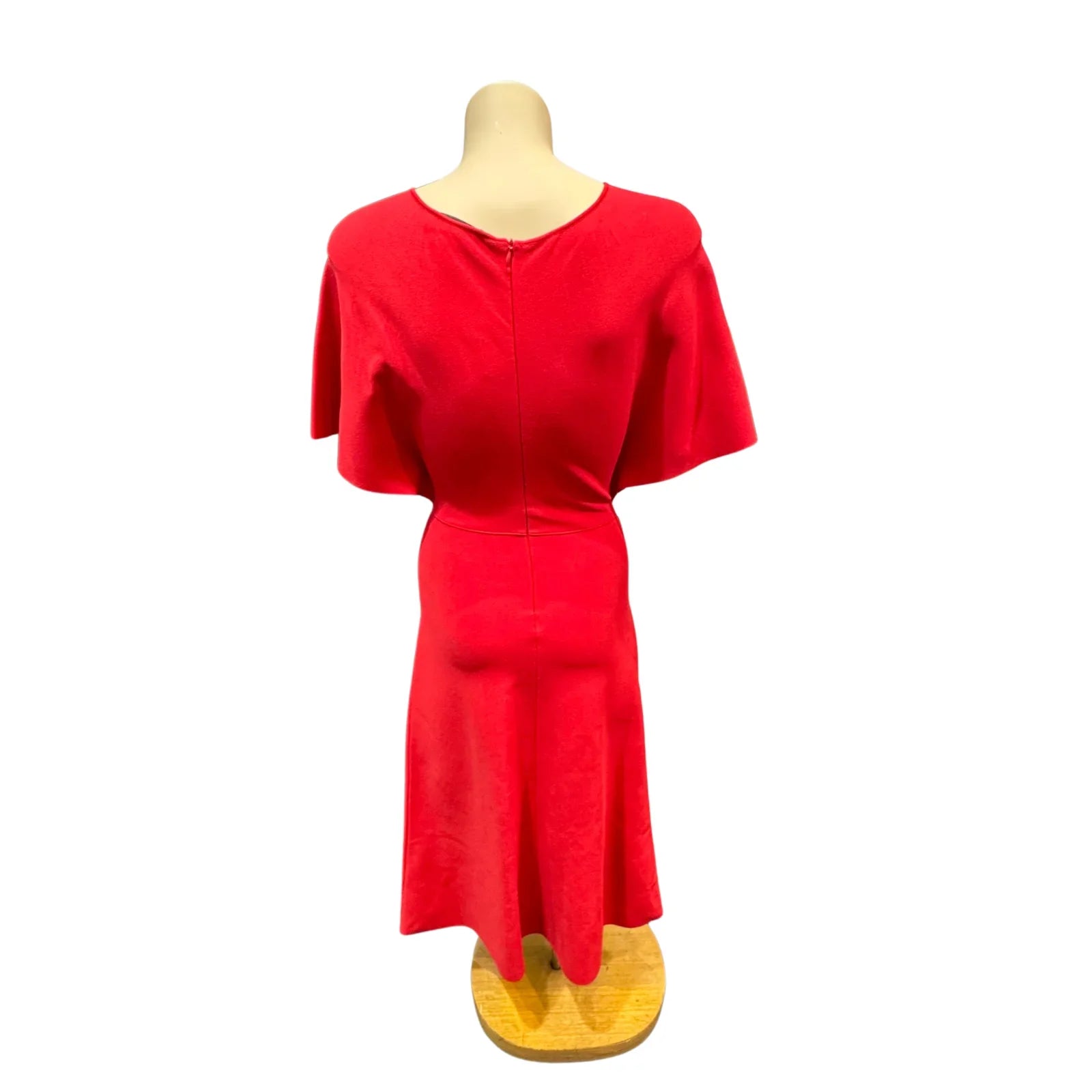 Valentino Flutter Sleeve Maxi Dress Red