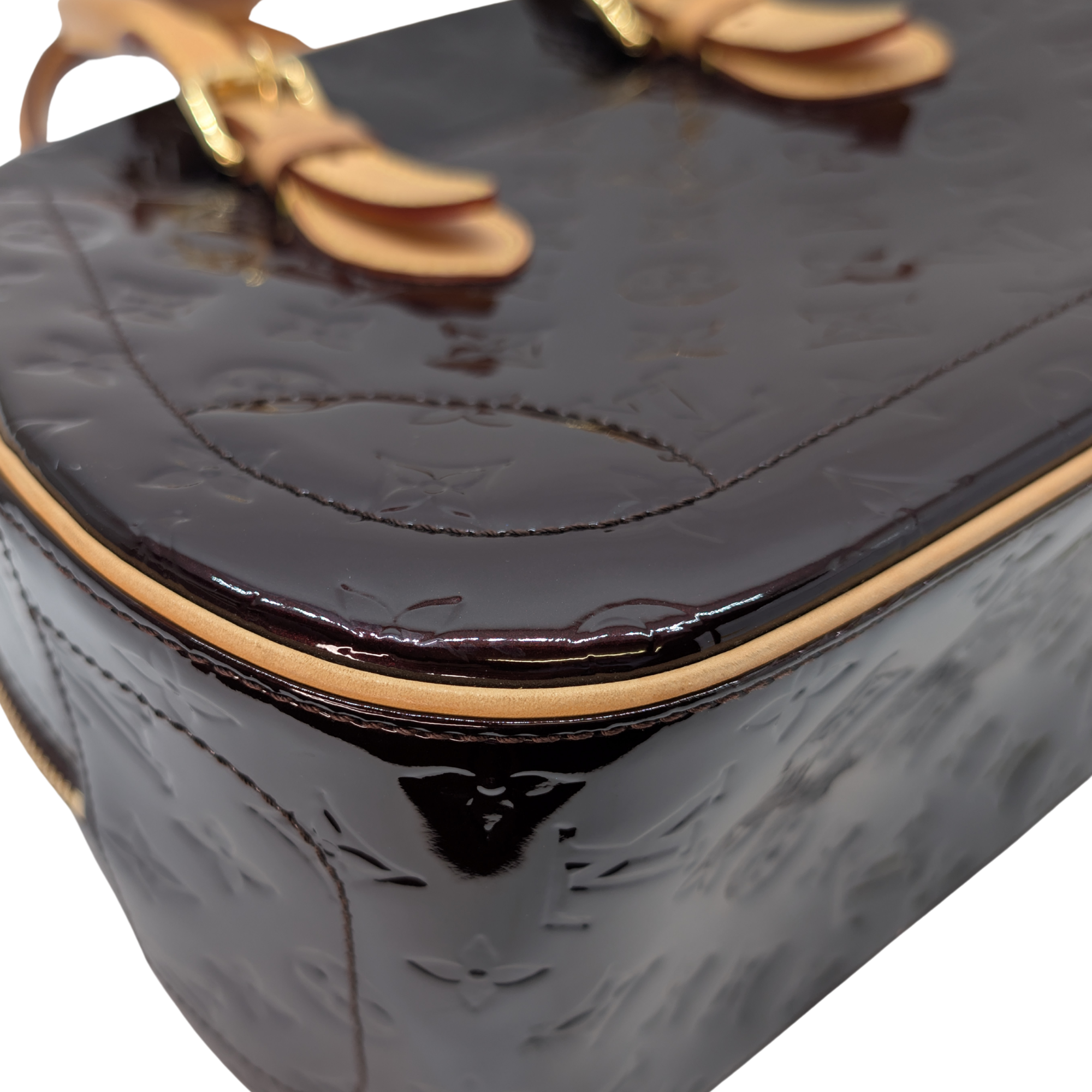 Louis Vuitton Summit Drive Vernis Patent Leather Handbag Burgandy