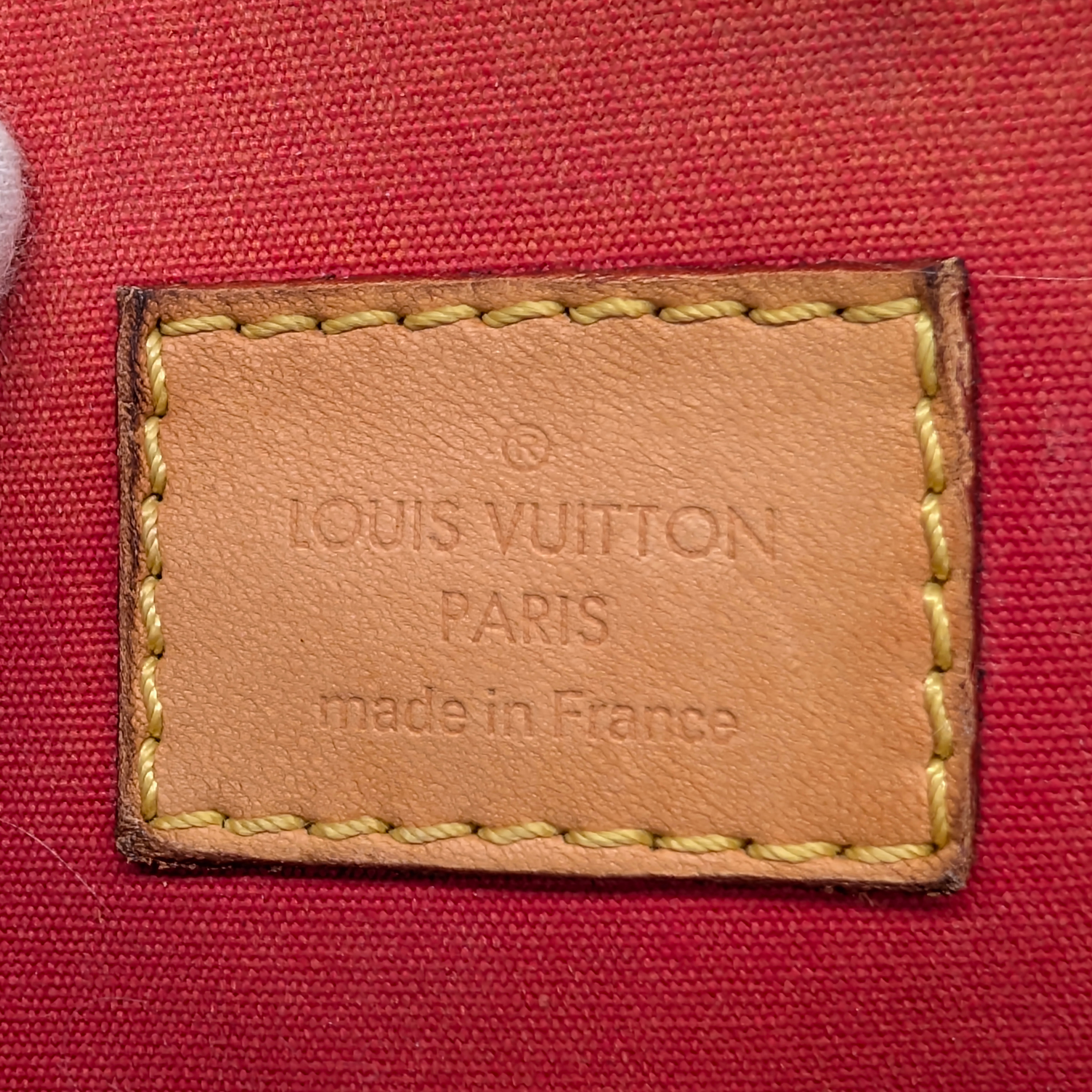 Louis Vuitton Alma Pm Vernis Leather Red Bag