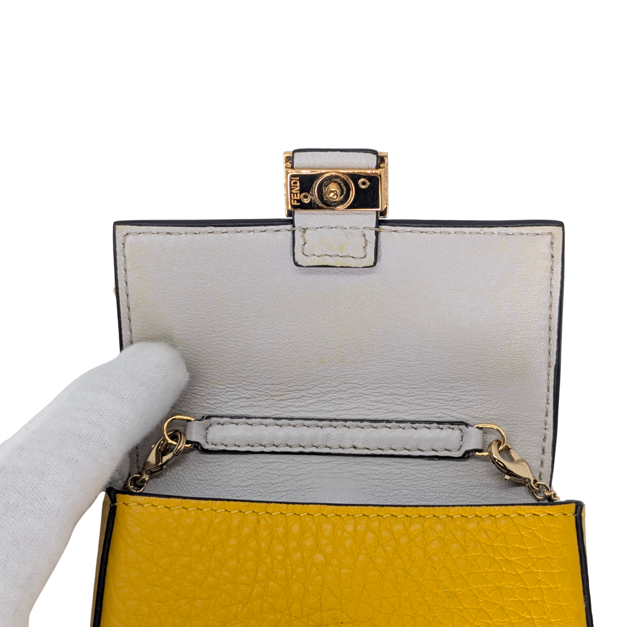 Fendi Nano Baguette Bag Charm Yellow