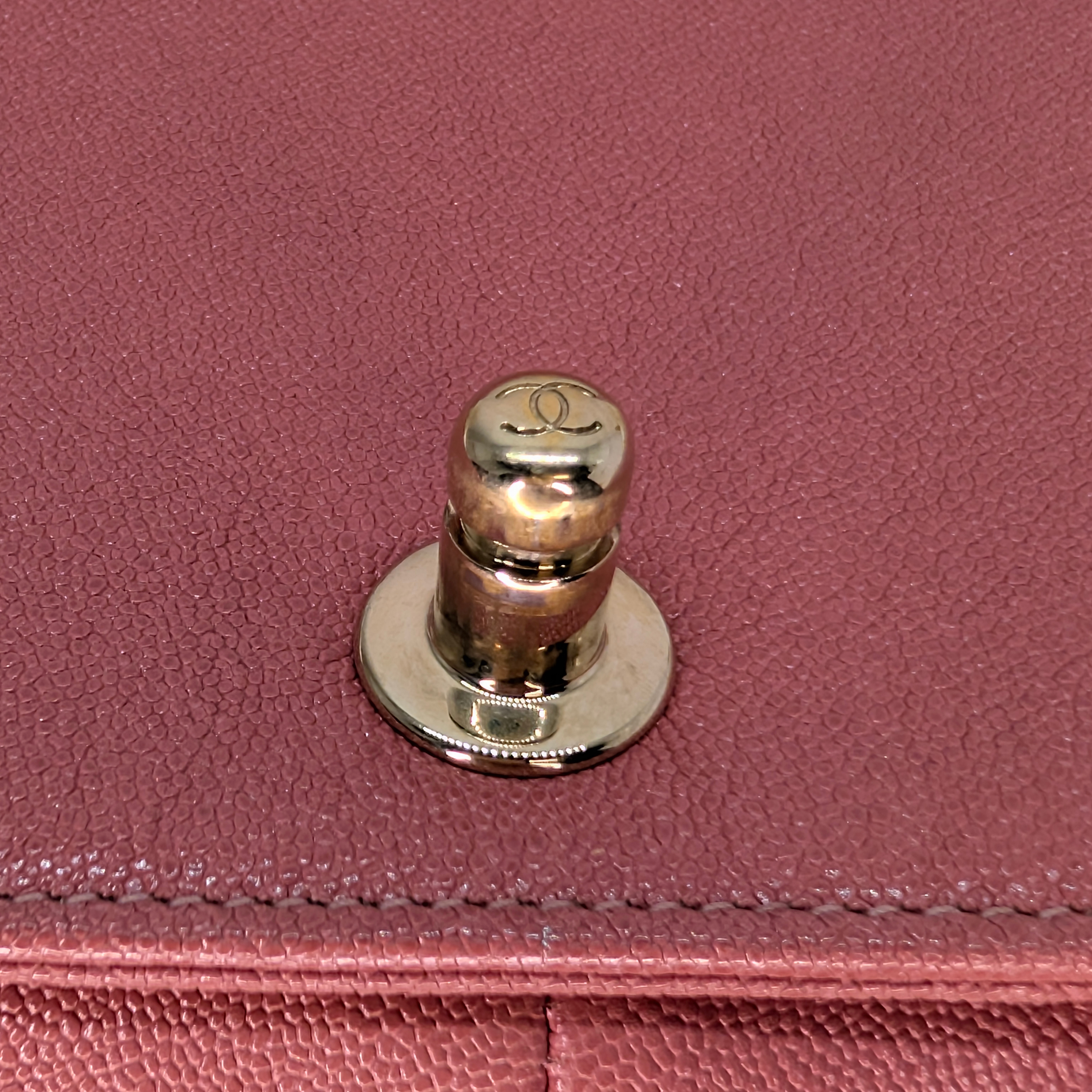 Chanel Caviar Chevron Quilted Medium Boy Flap Pink