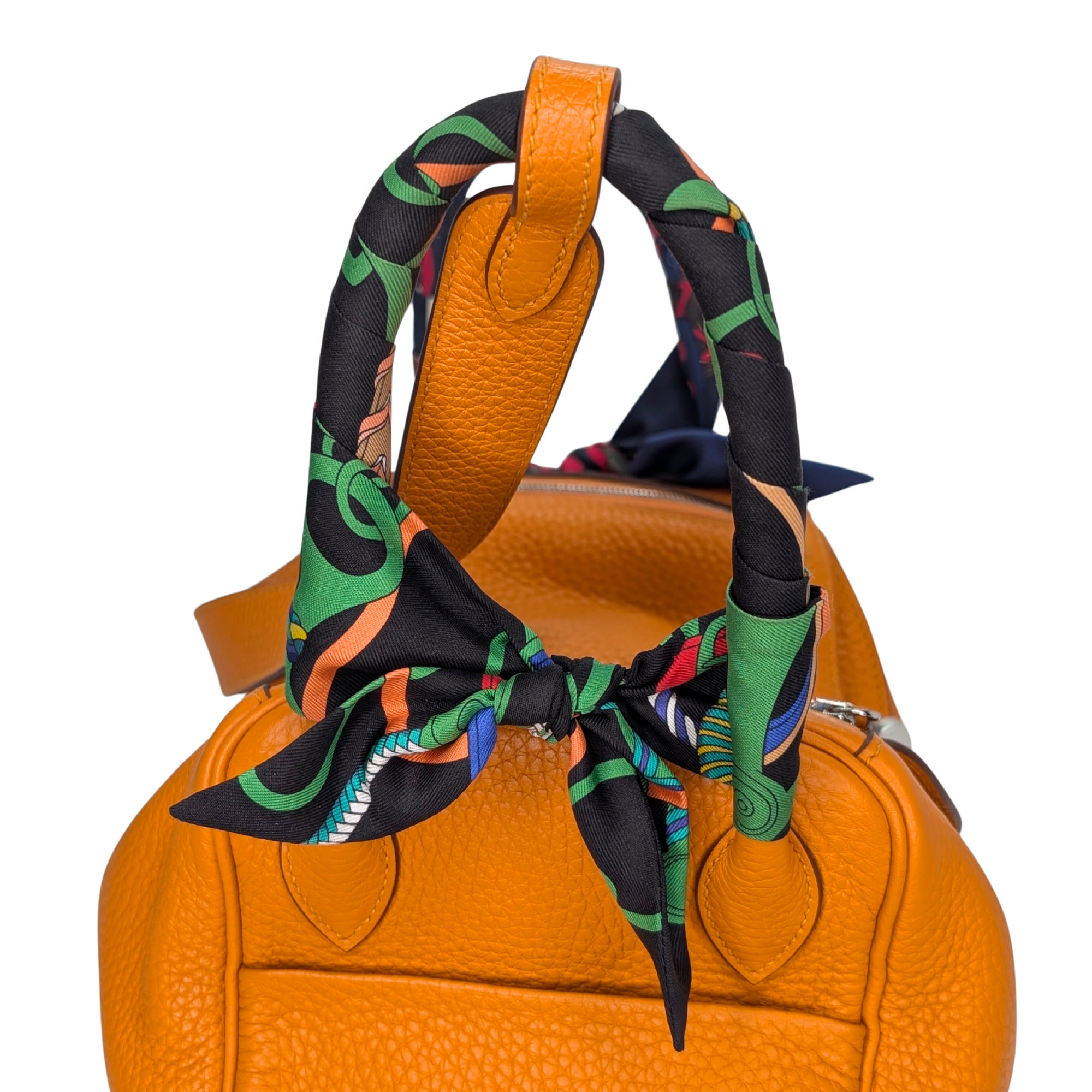 Hermes Lindy Clemence Handbag 26 C stamp SHW Orange