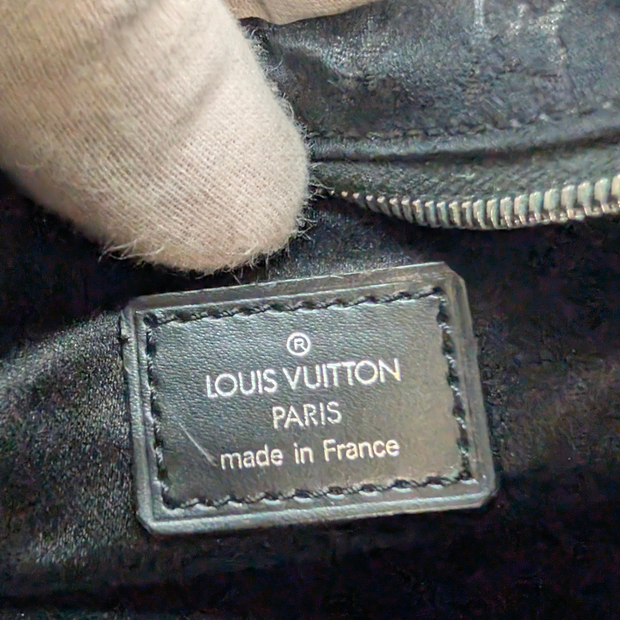 Louis Vuitton Satin Little Boulogne Monogram Bag Black