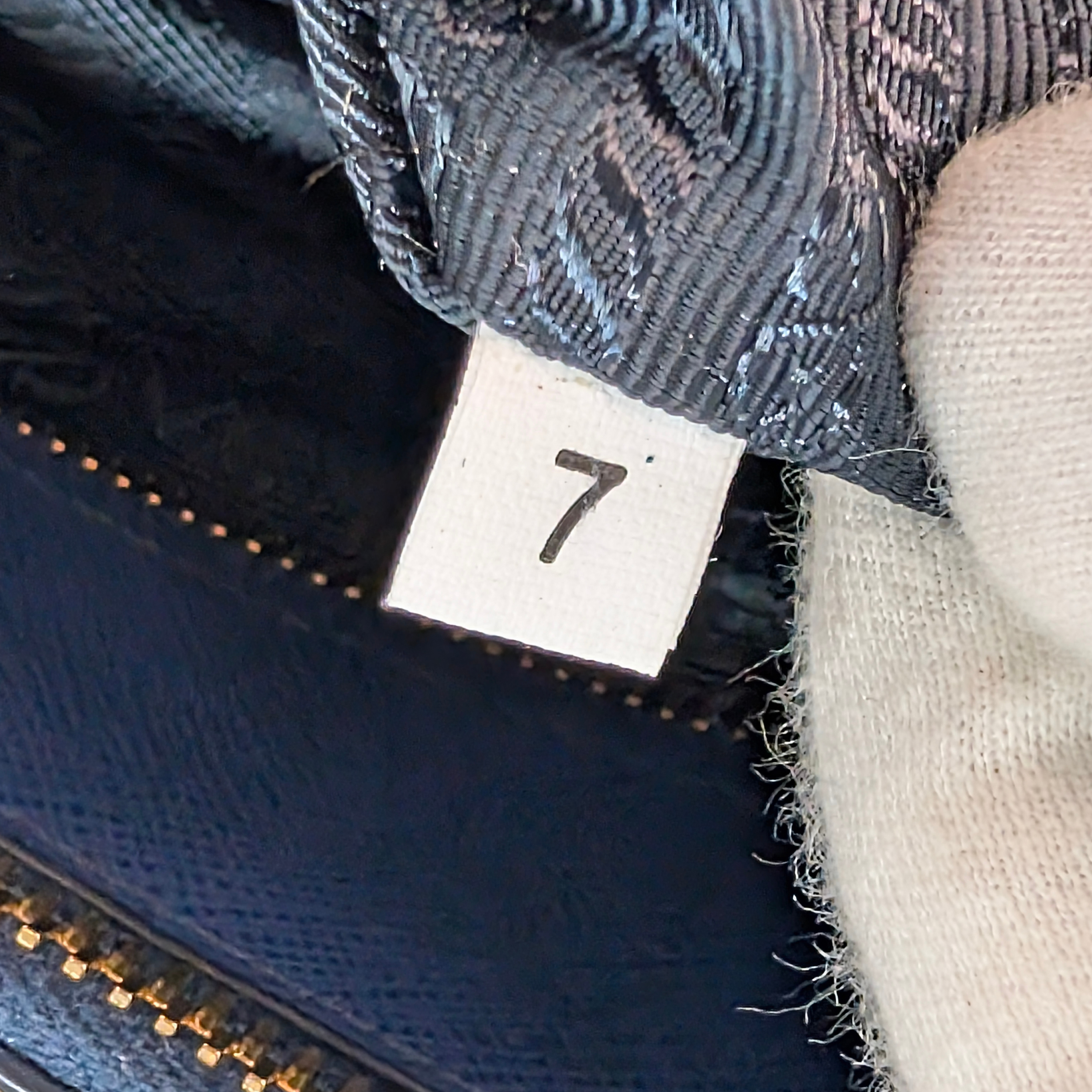 Prada Saffiano Lux Galleria Large Double Zip Tote Navy