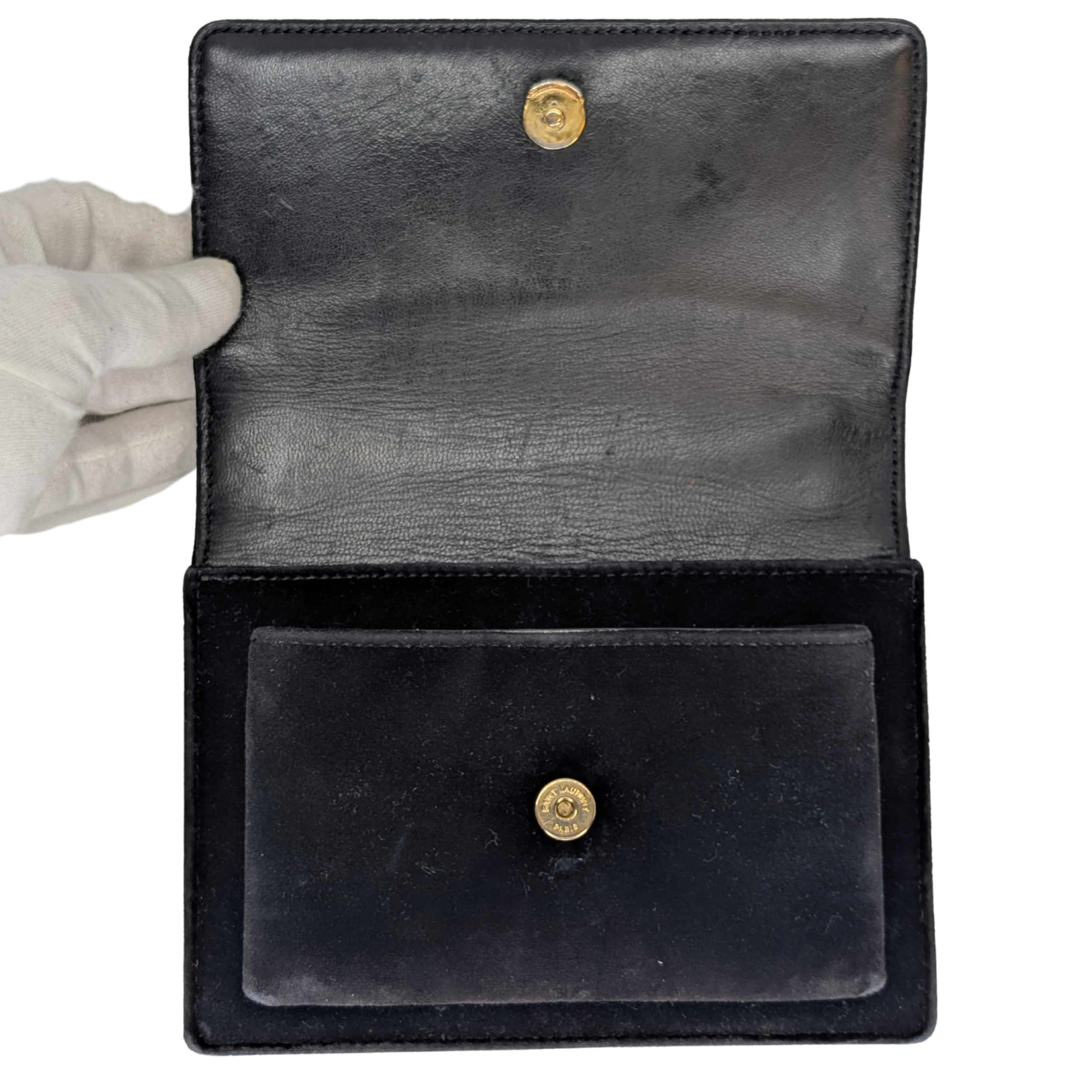 Yves Saint Laurent Sunset Velvet Small Bag Black