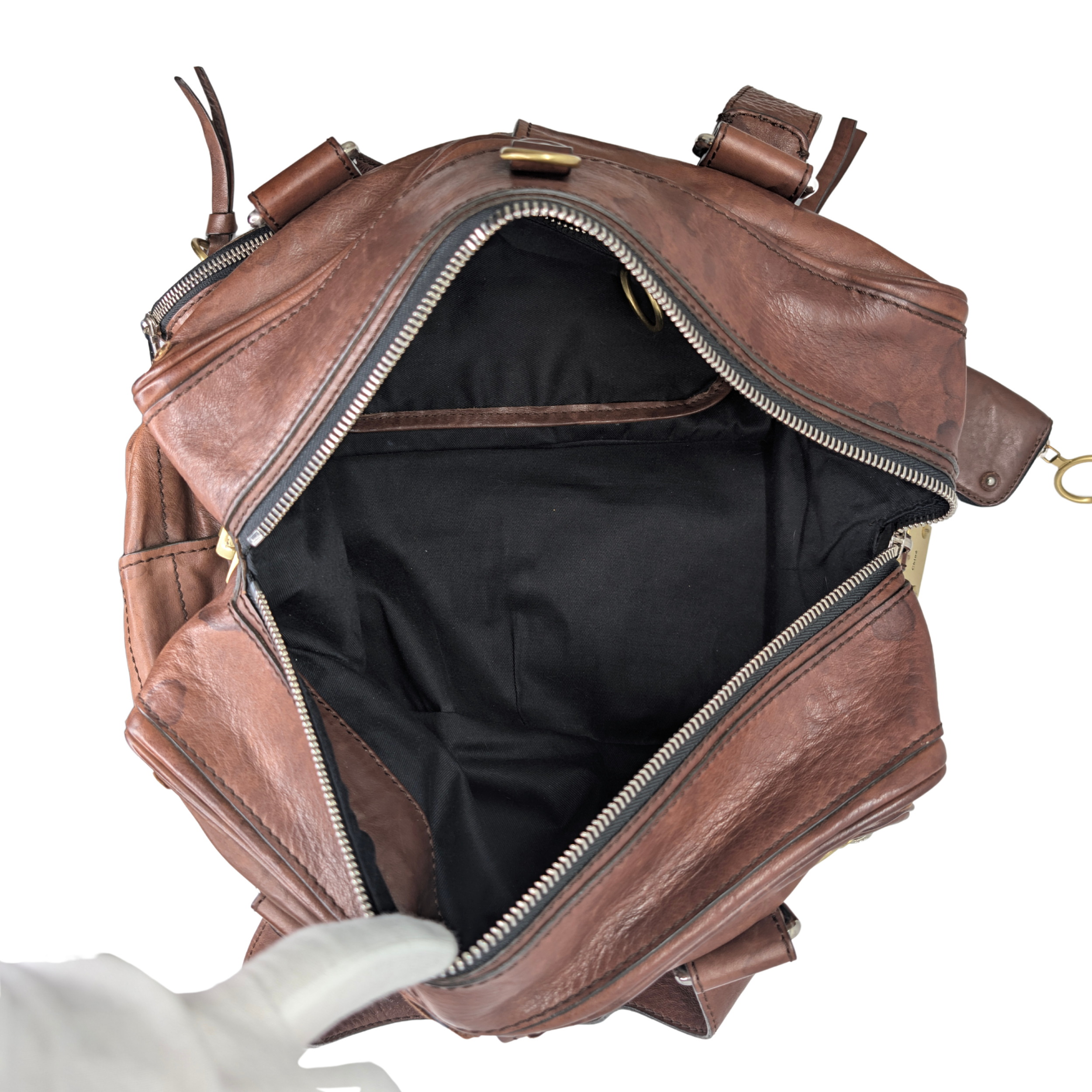 Chloe Betty Leather Handbag Brown