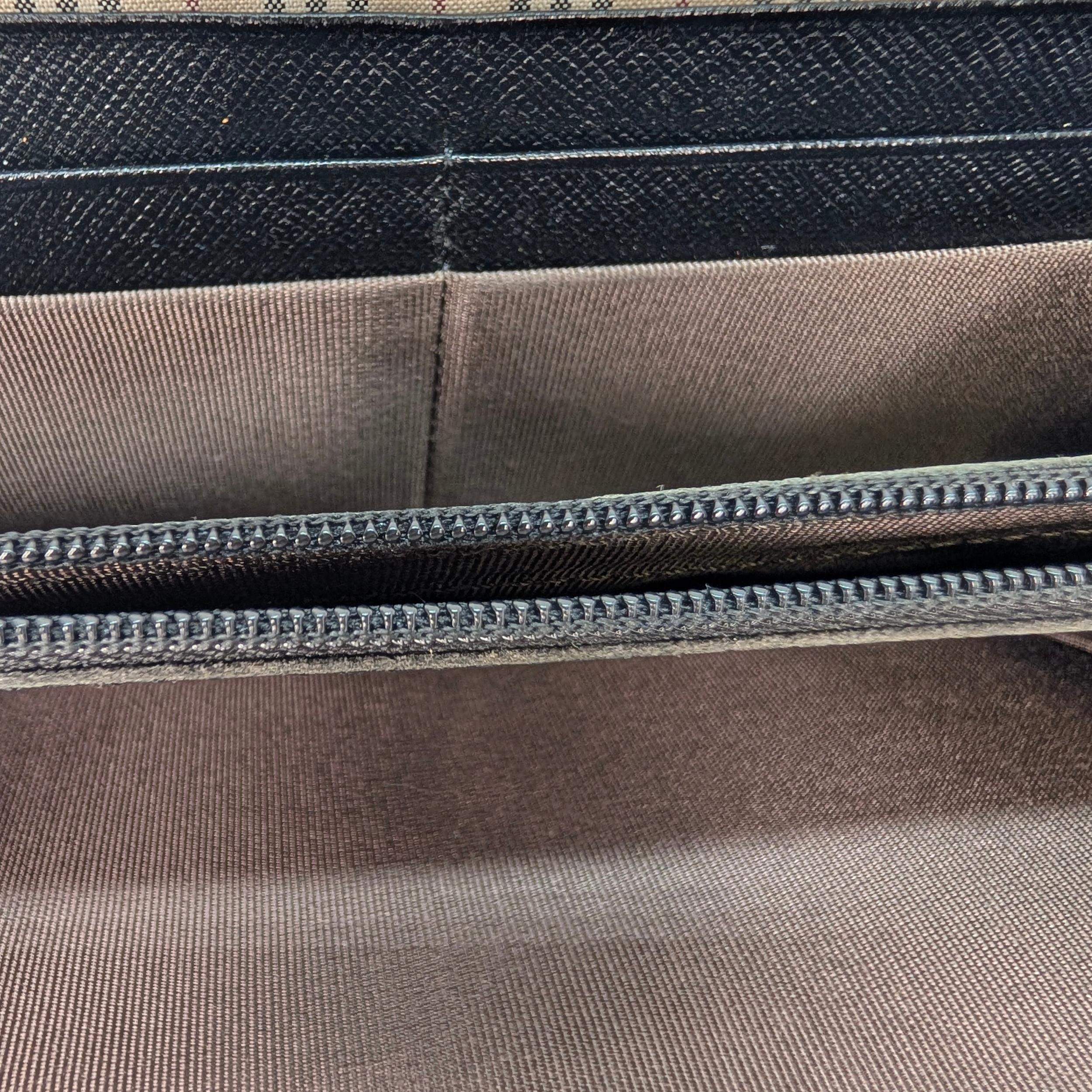 Burberry Black Long Wallet Leather Black