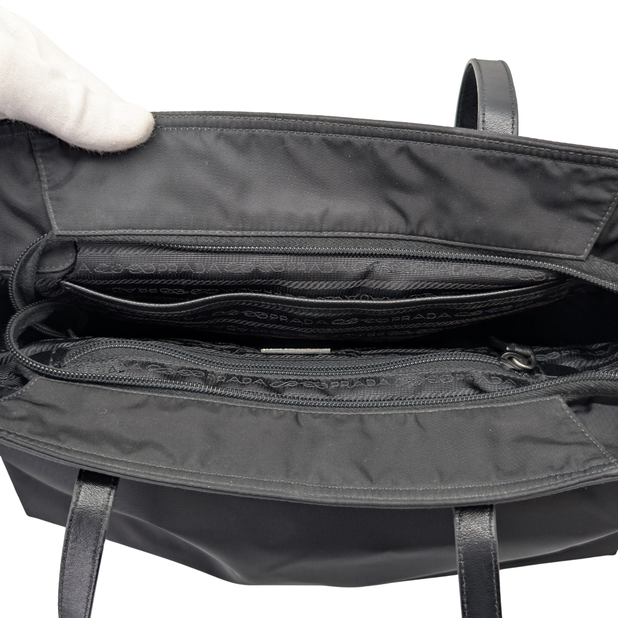 Prada Tessuto Re-Nylon Shopping Tote Black - Lost Designer