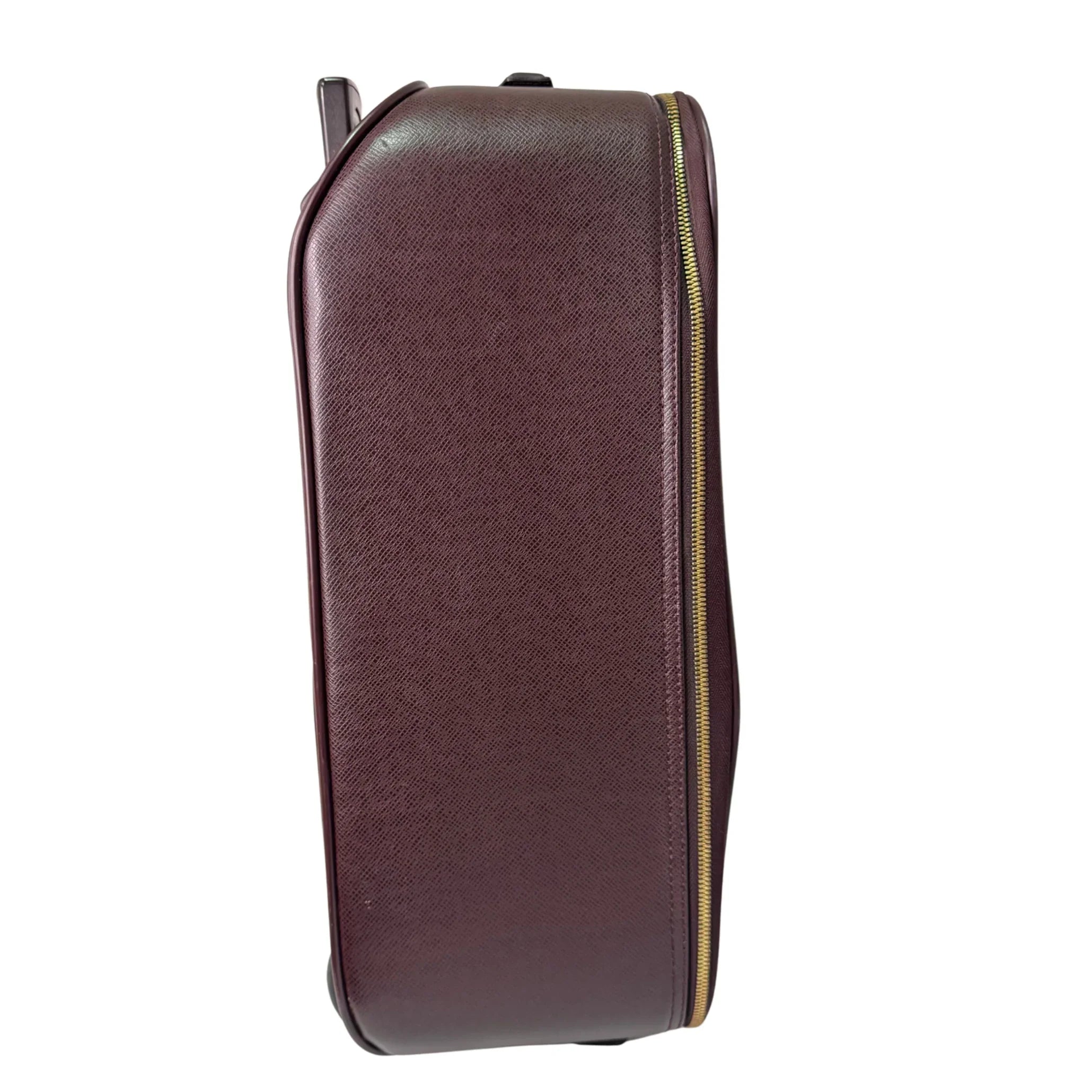 Louis Vuitton Pegase 45 Luggage Bag Leather Burgundy - Lost Designer