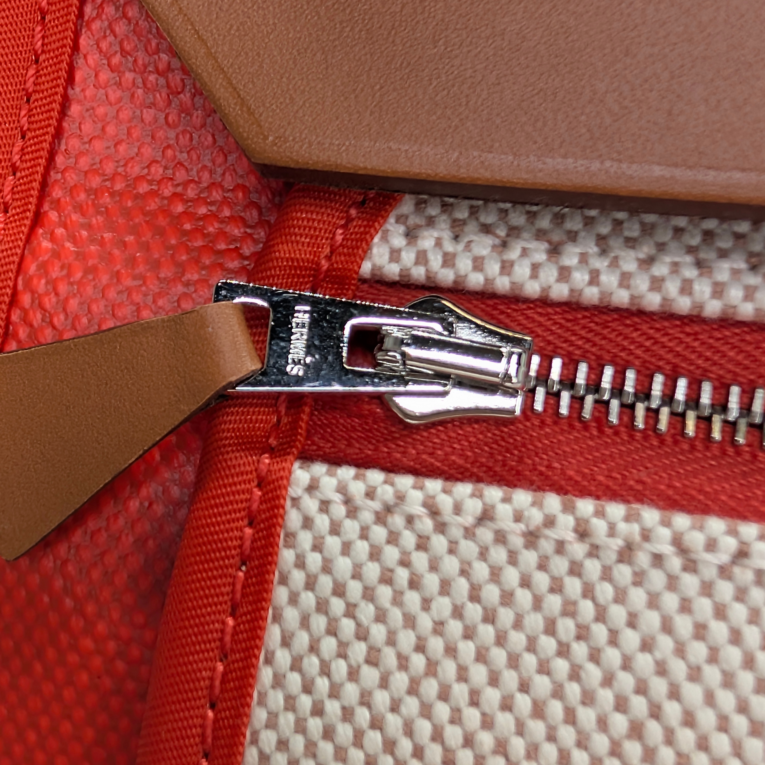 Hermes Herbag 31 Berline Canvas Hunter Orange Stamp U