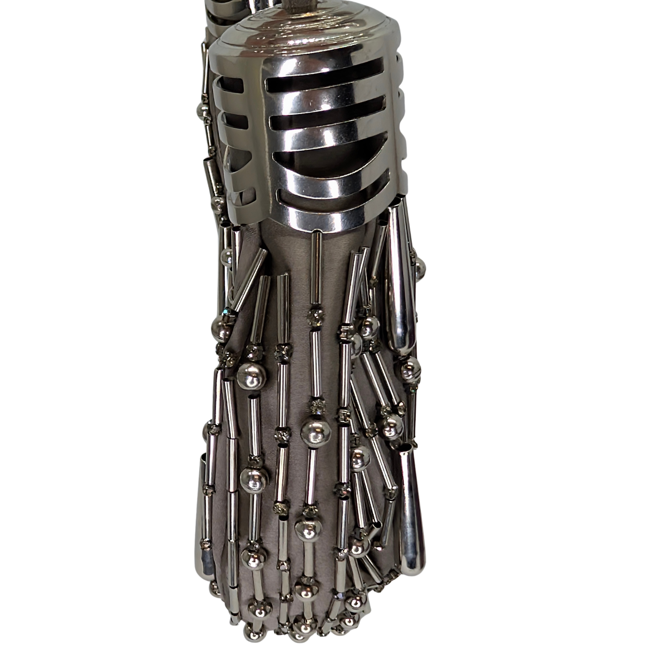 Chloé Beaded Bracelet Hobo Bag Silver