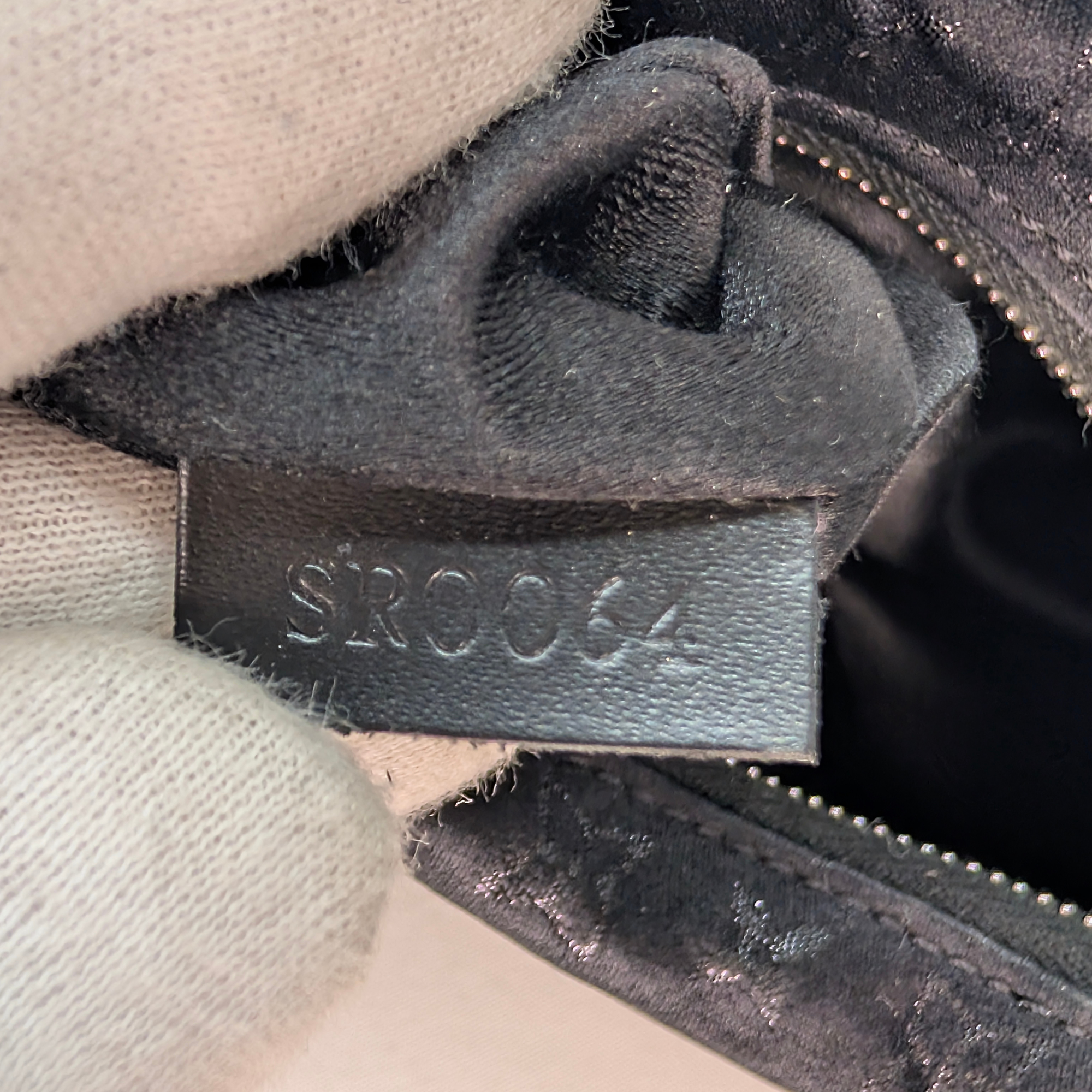 Louis Vuitton Satin Little Boulogne Monogram Bag Black