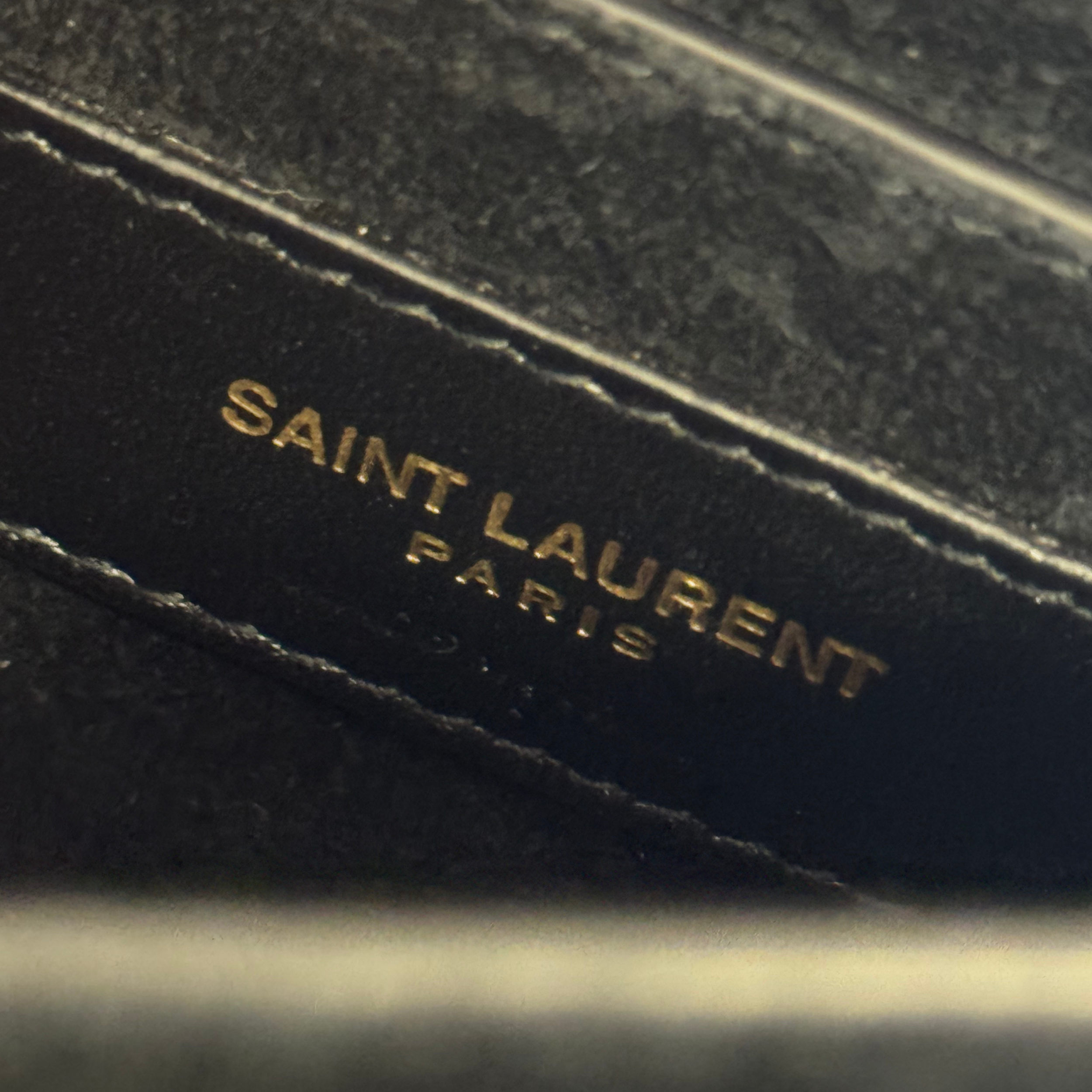 Yves Saint Laurent Sunset Small Leather Shoulder Bag Black
