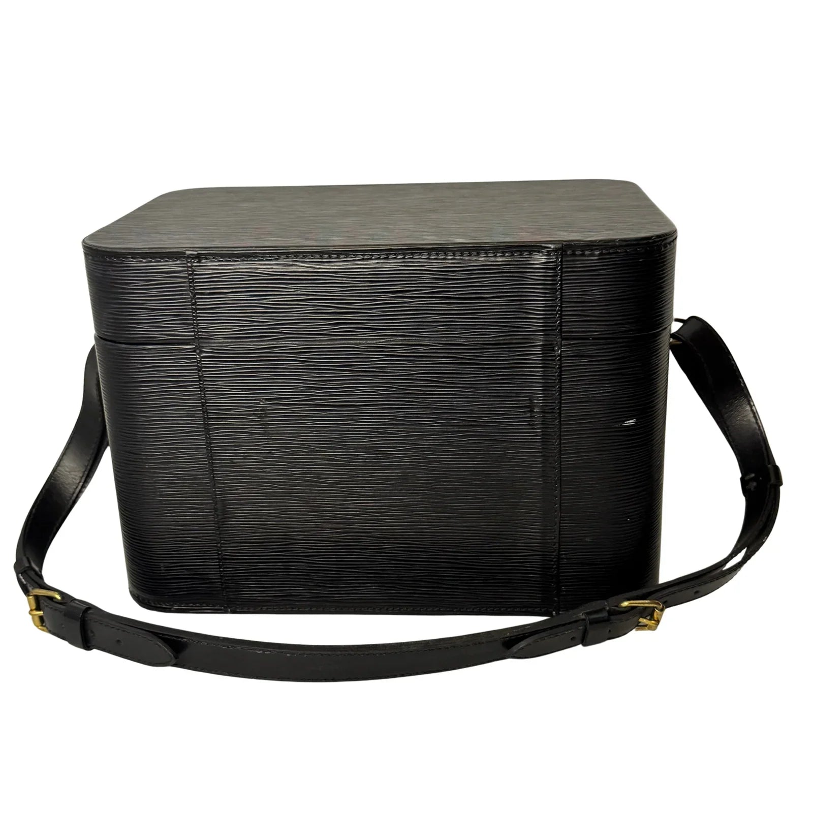 Louis Vuitton Black Epi Leather Train Case Luggage bag Black