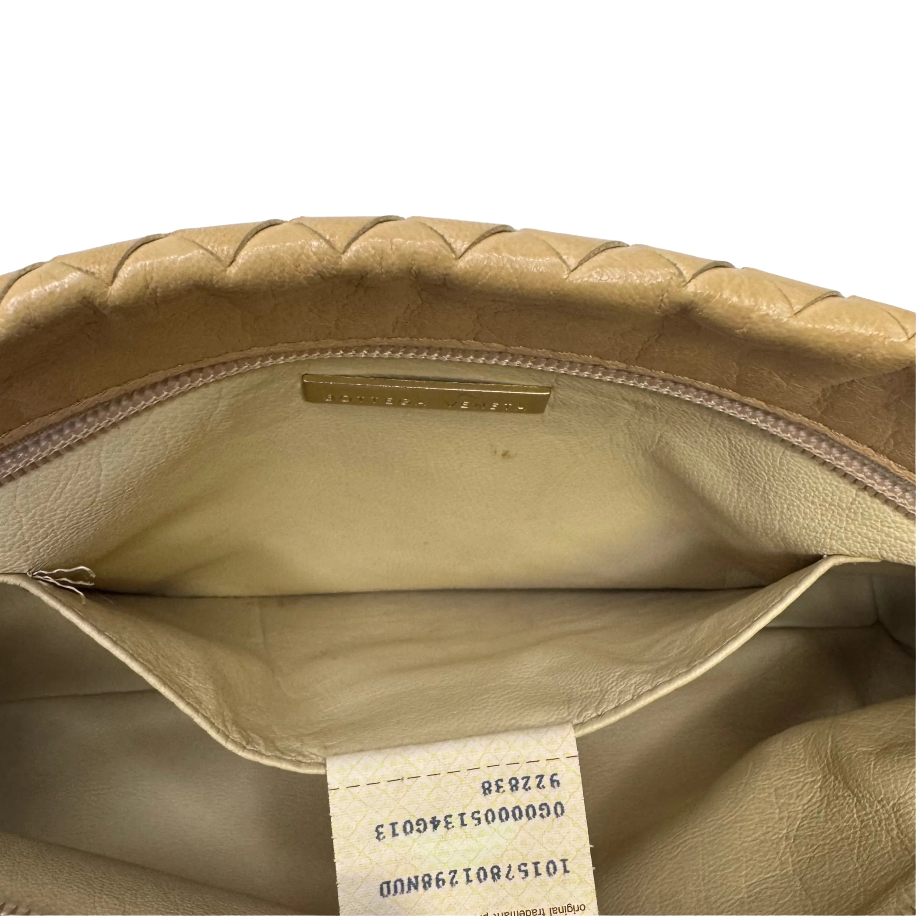 Bottega Veneta Intrecciato Shoulder Bag beige