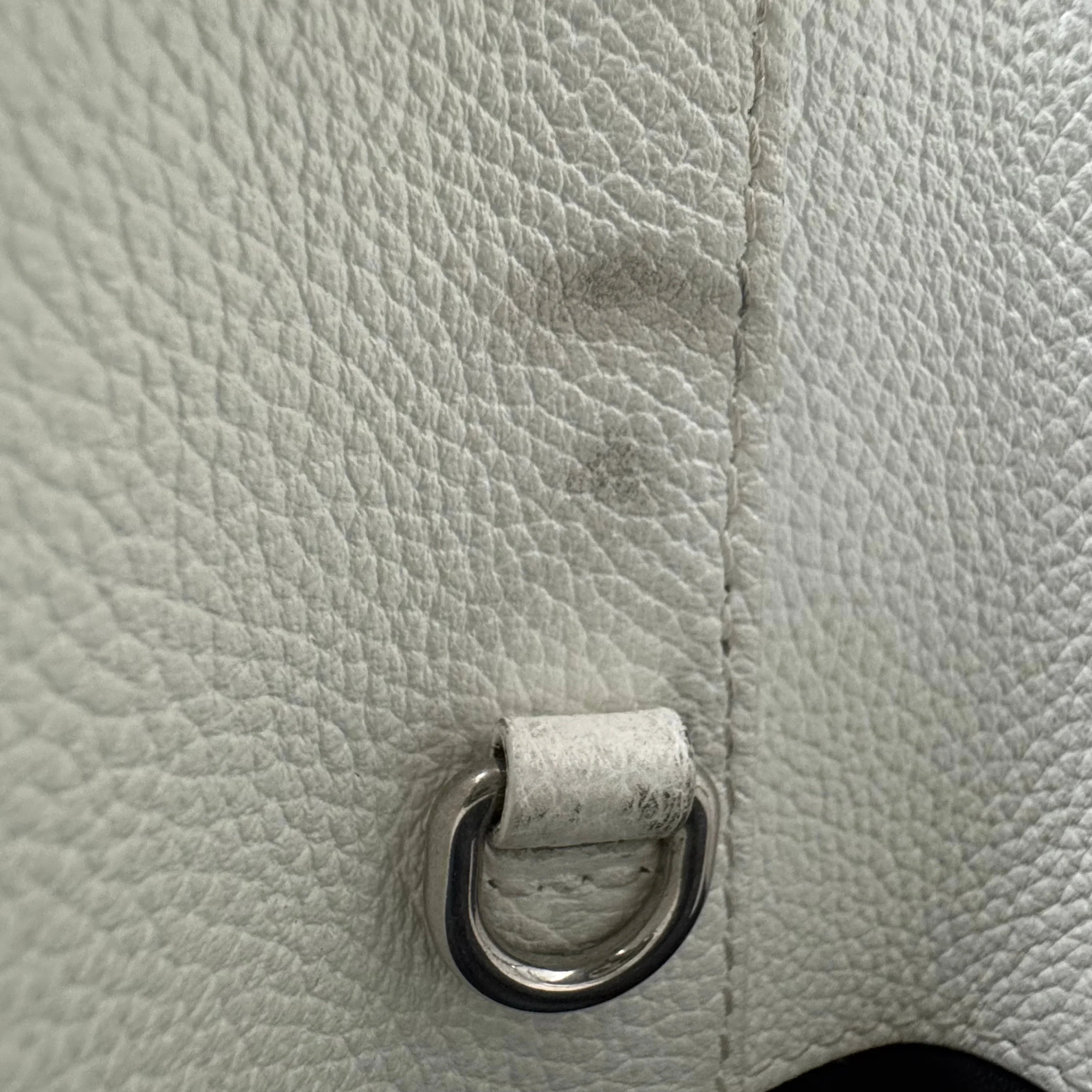 Balenciaga Ville XXS Shoulder Leather Bag w Strap White