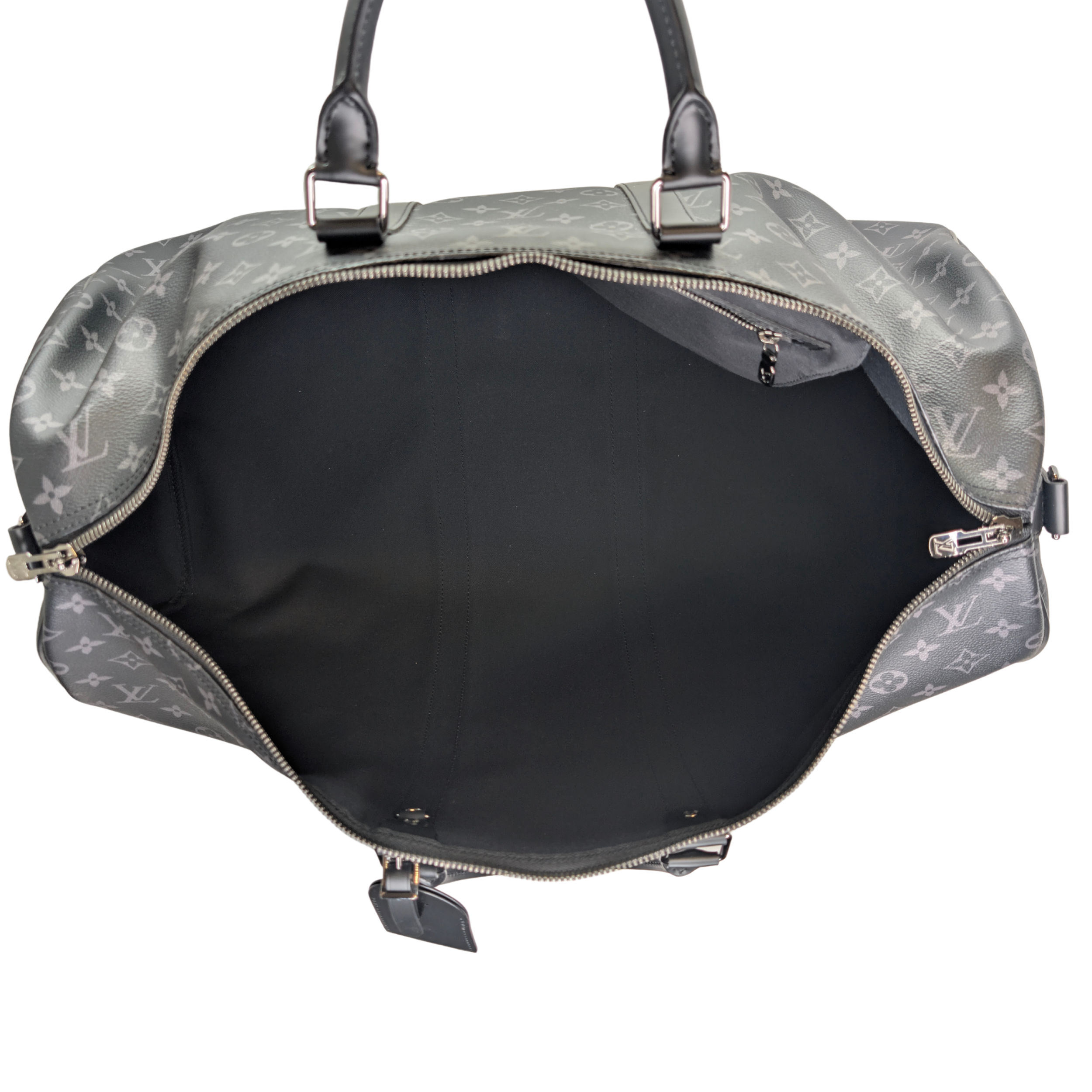 Louis Vuitton Keepall Bandoulière 55 Monogram Eclipse Charcoal Black