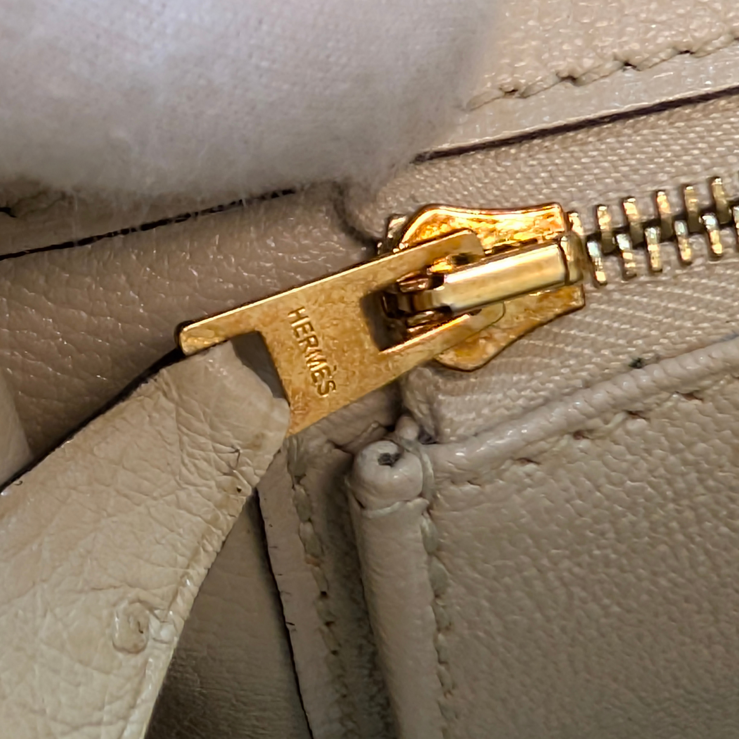 Hermès Birkin 30 Parchemin Ostrich Bag T Stamp GHW