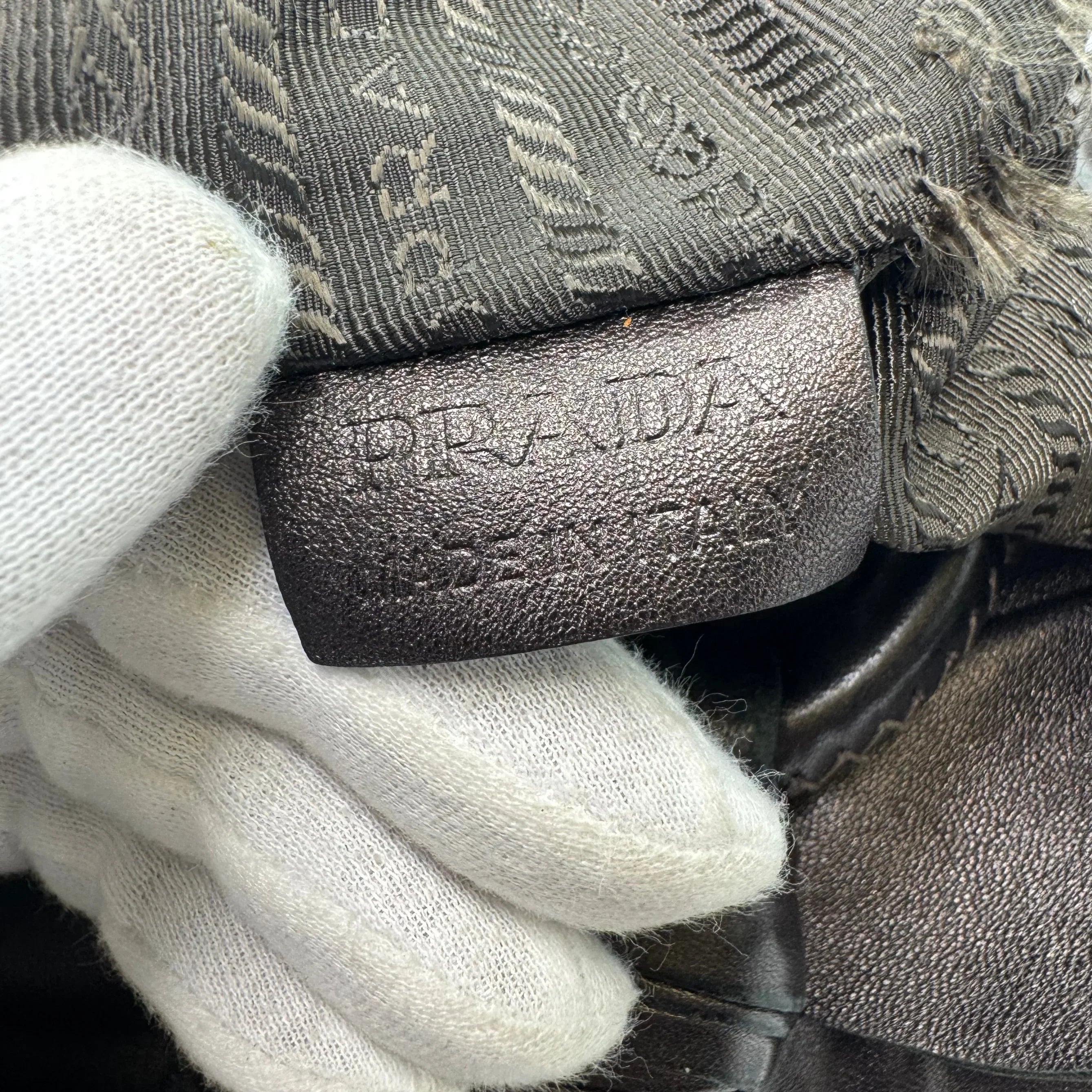 Prada Nappa Ruffle Hobo Grafite Mordore Shoulder Bag - Lost Designer