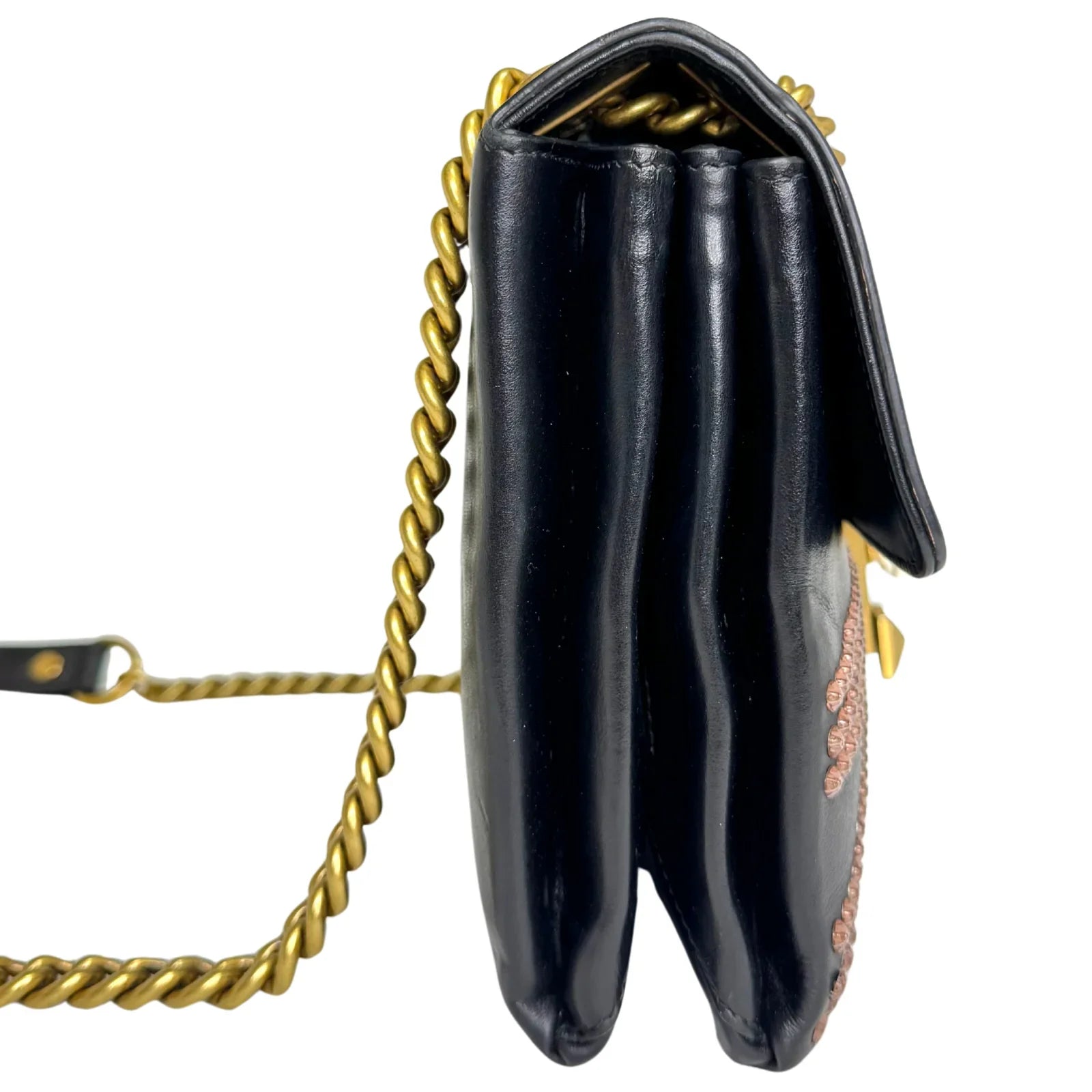 Gucci Osiride Future Embellished Leather Bag Black