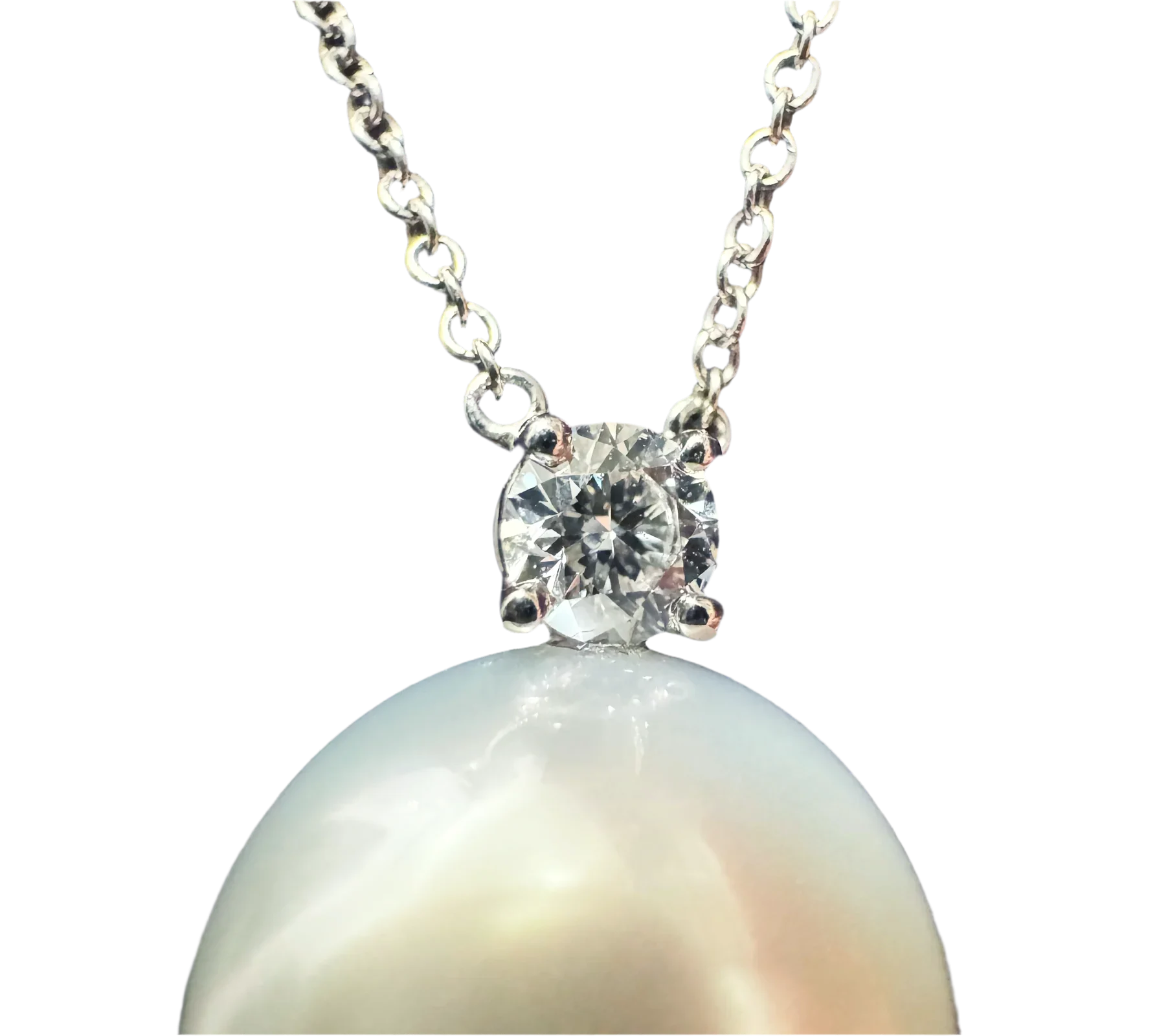 Tiffany & Co. South Sea Noble Pearl Necklace – 0.17 ct Diamond / Platinum