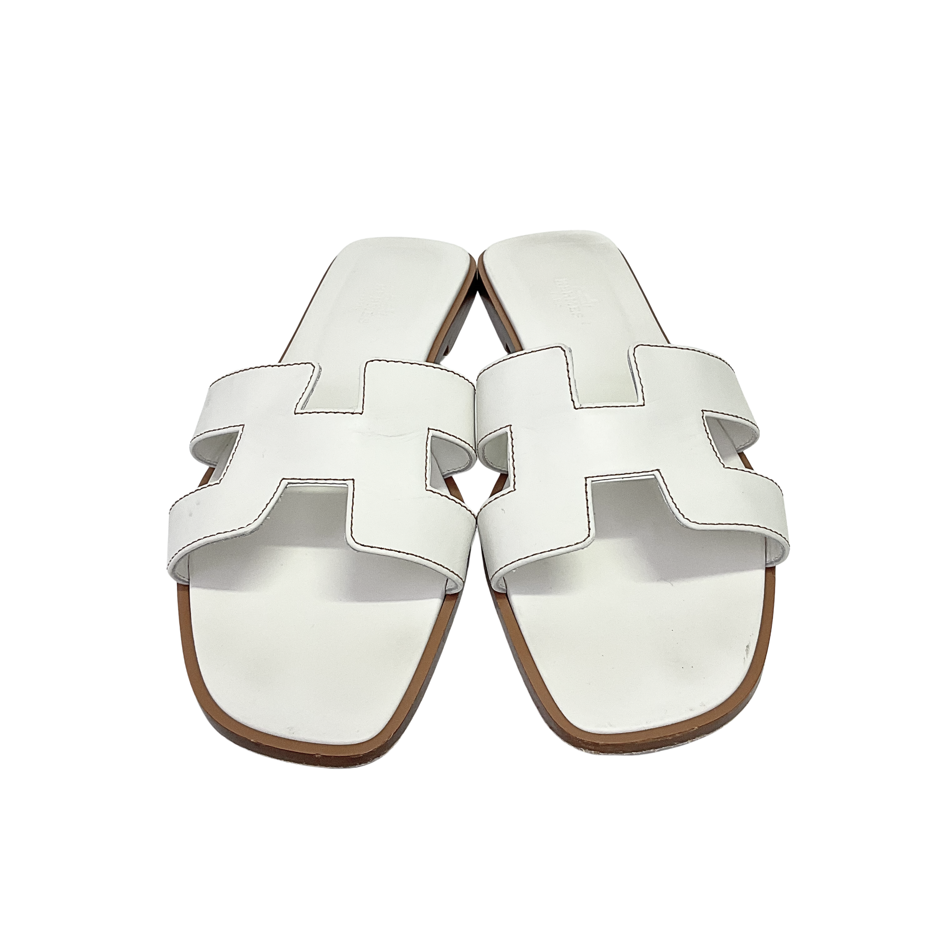 Hermes Oran Sandals White size 41