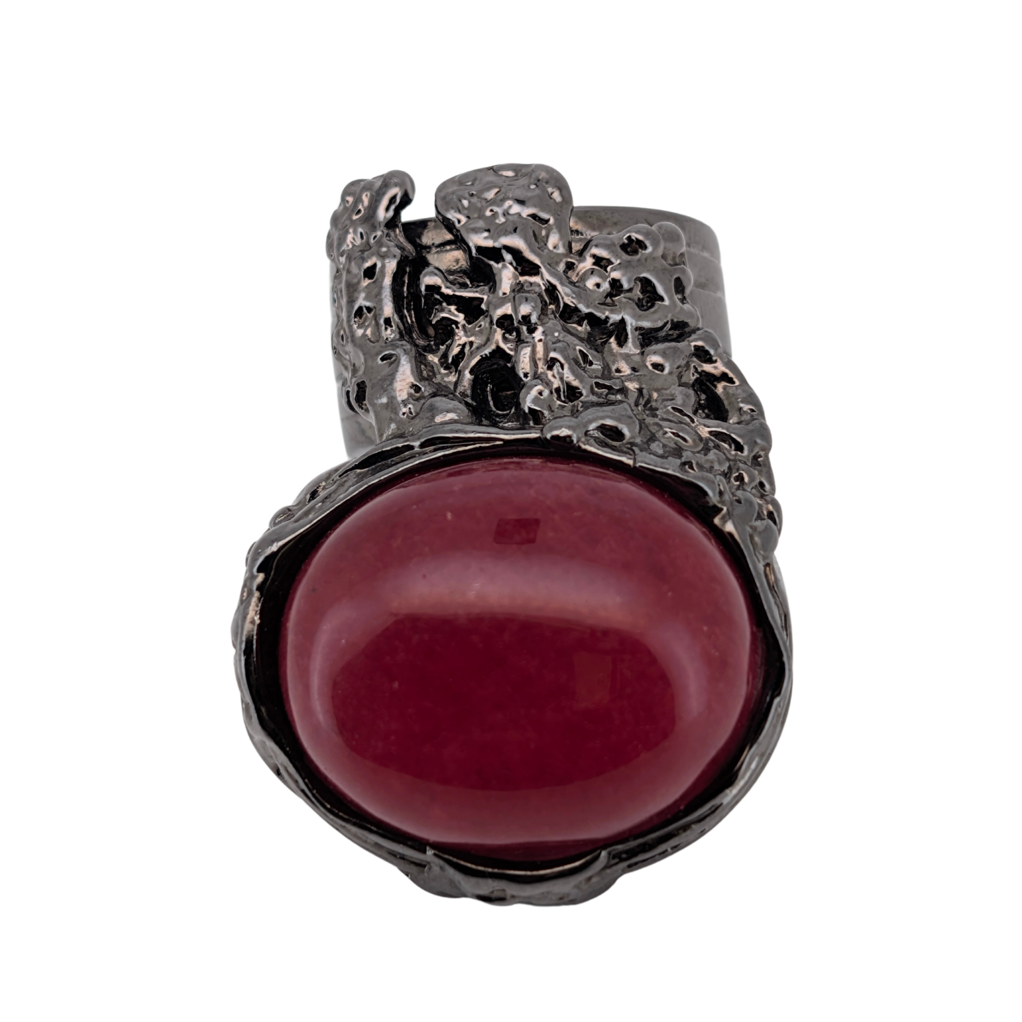 Yves Saint Laurent Arty Red Enamel Ring Size 56/P½