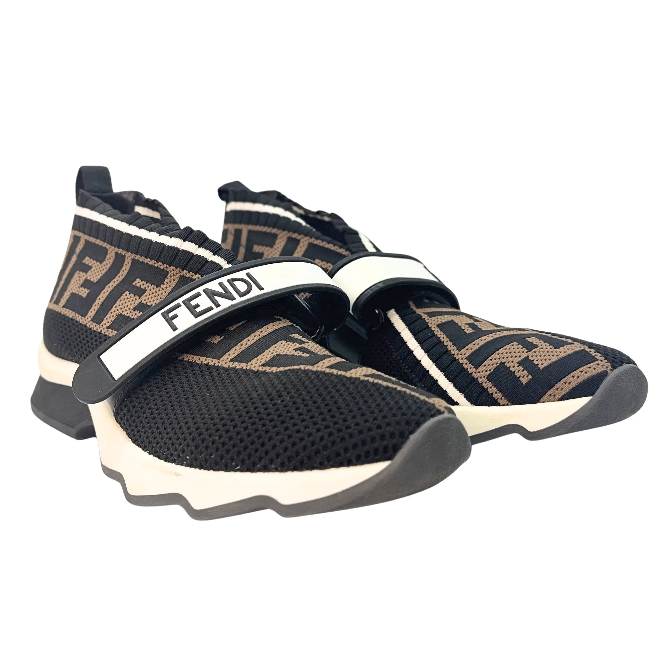 Fendi Stretch Yarn FF Stiff Band Rockoko Sneakers 38 - Lost Designer