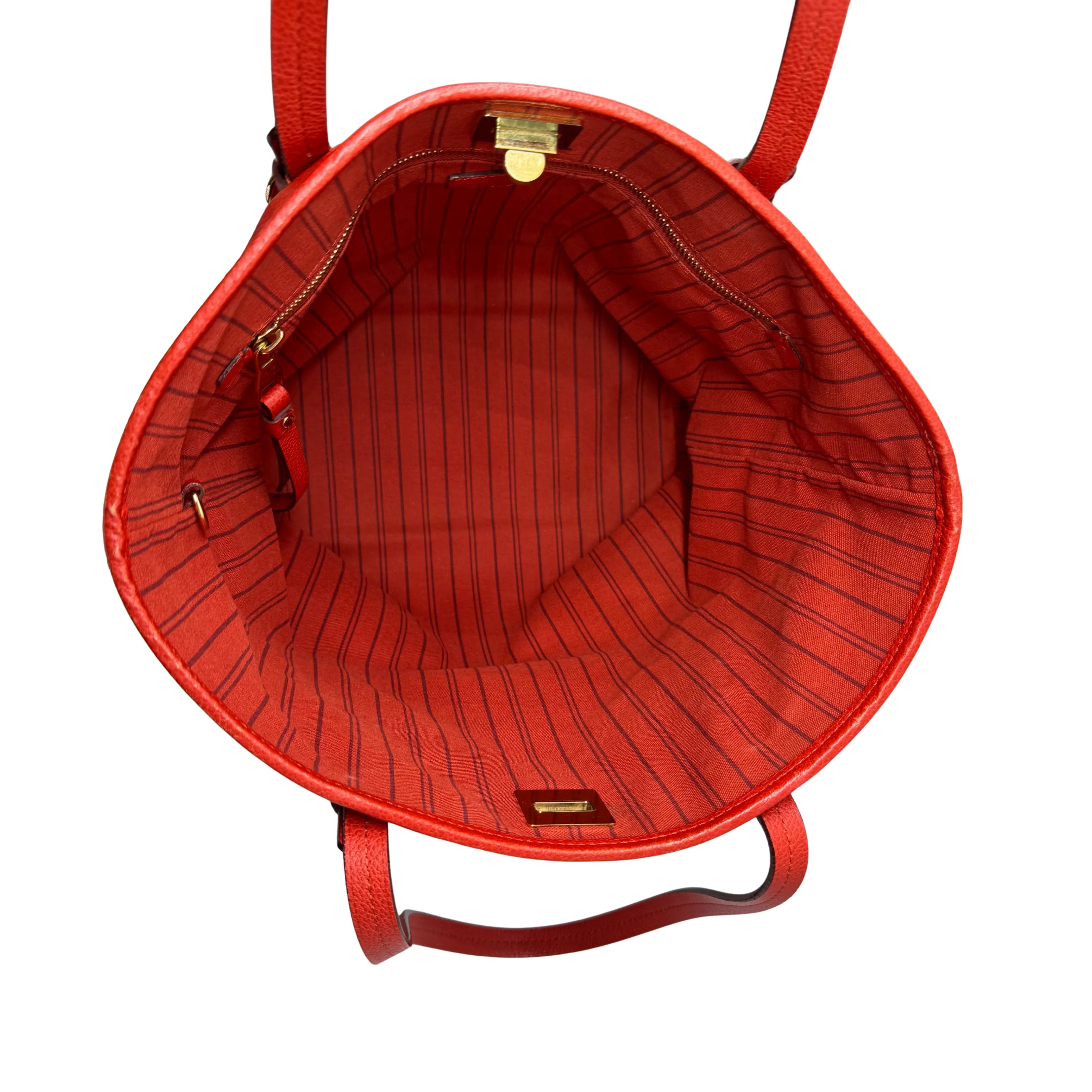 Louis Vuitton Empreinte Citadine Tote Bag Leather Red - Lost Designer