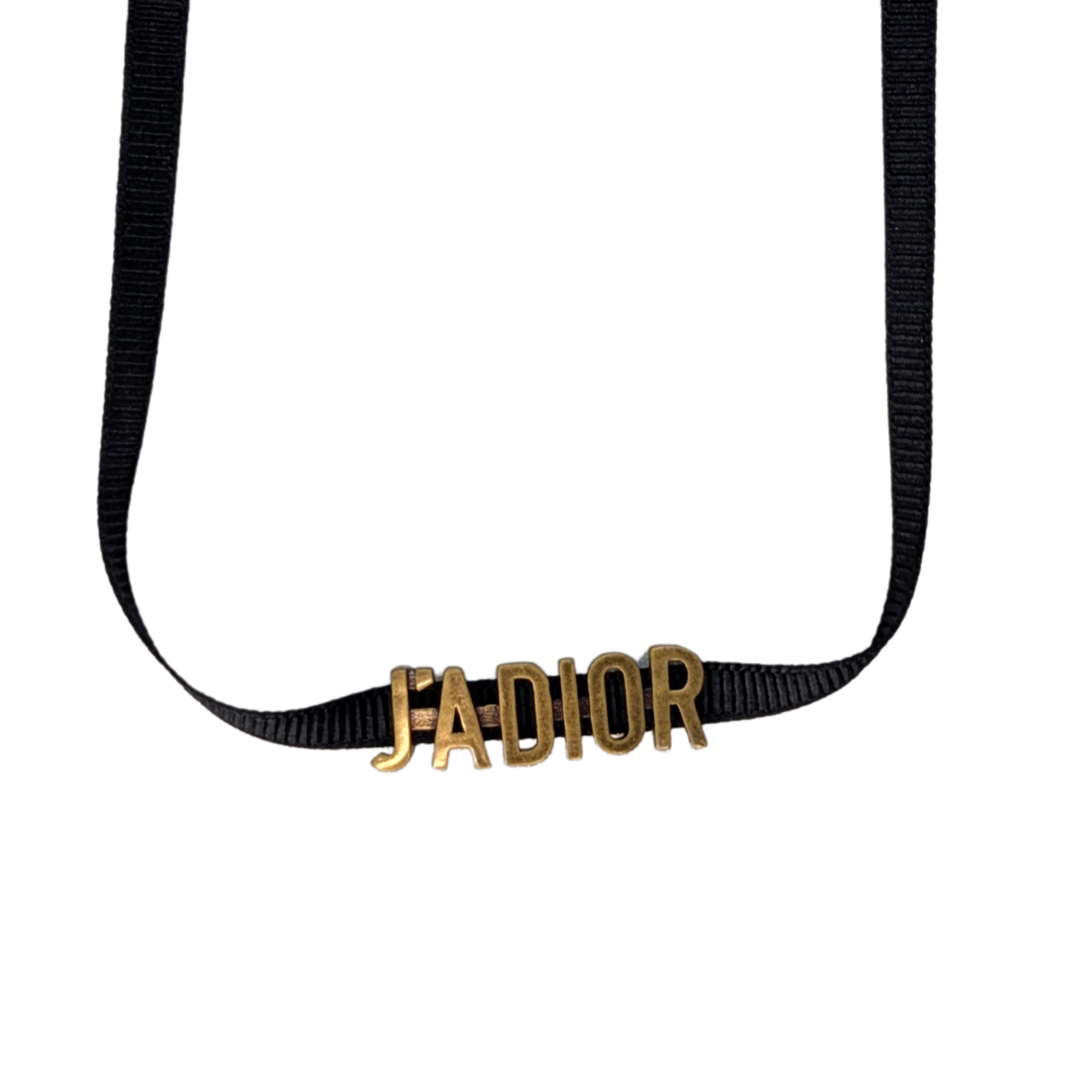 Christian Dior J'Adior Logo Choker Necklace Black