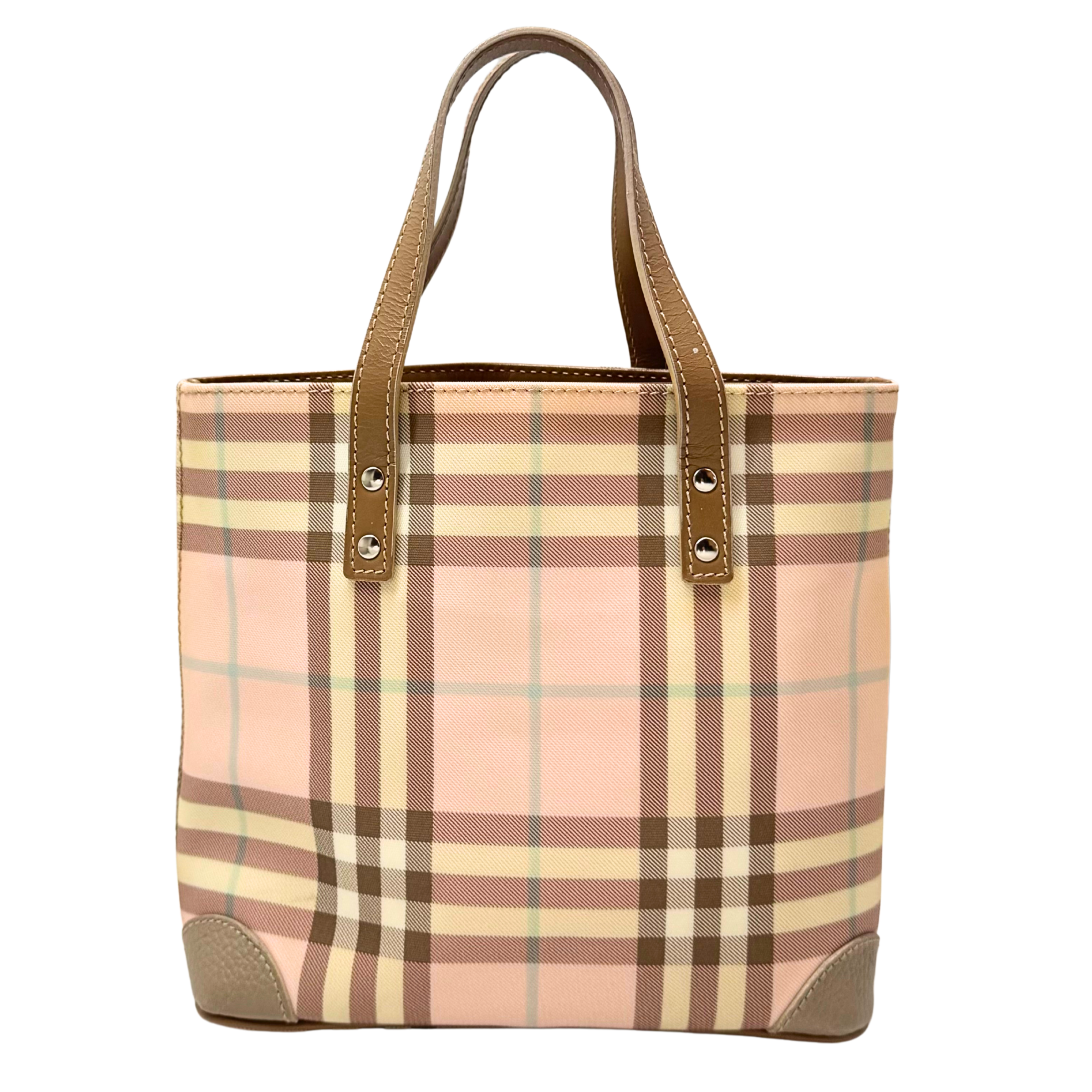 Burberry Nova Check Tote Bag Pink - Lost Designer