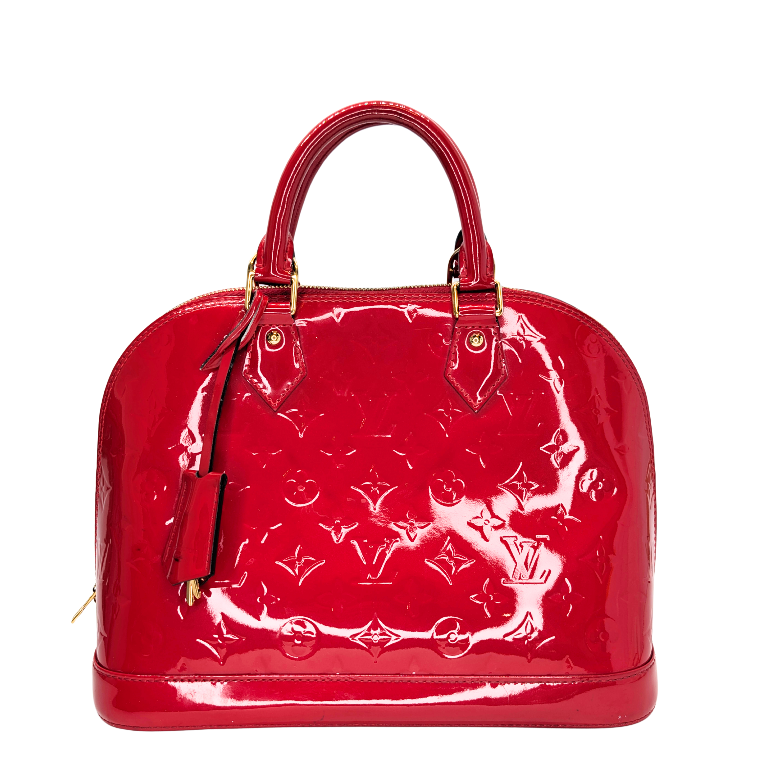 Louis Vuitton Alma Pm Vernis Leather Red Bag