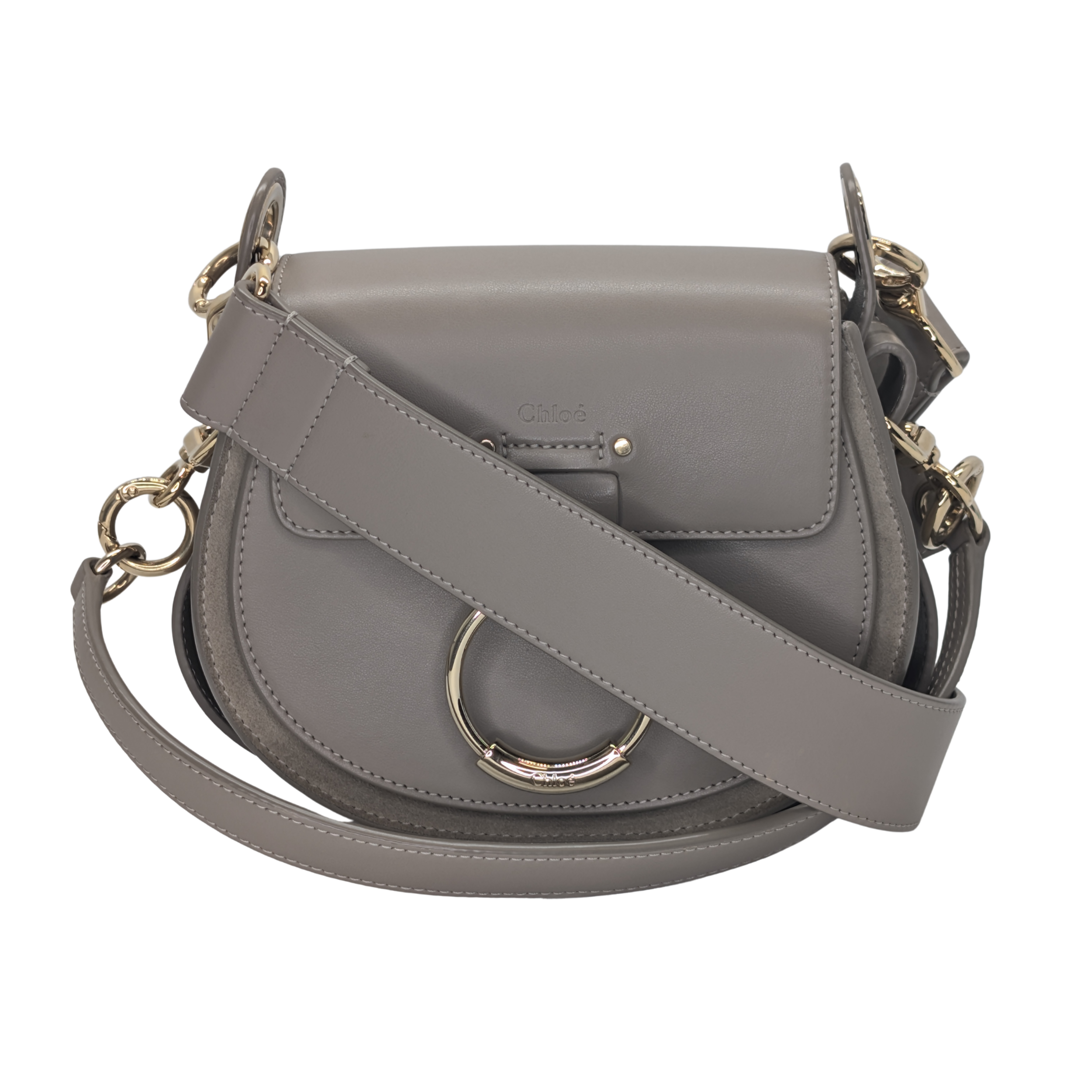 Chloe Calfskin Small Tess Bag Motty Grey