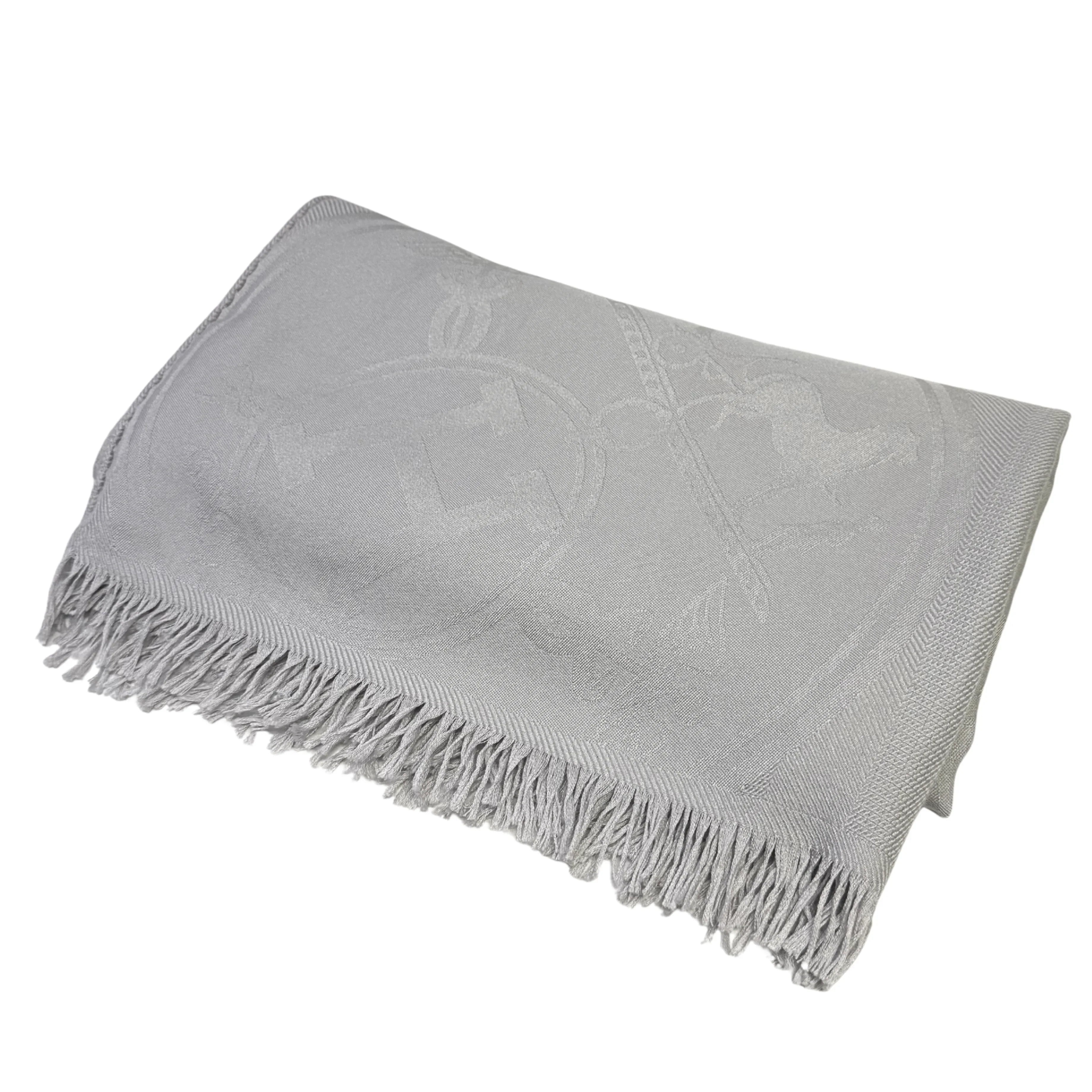 Hermès Silk Cashmere Scarf Grey - Lost Designer
