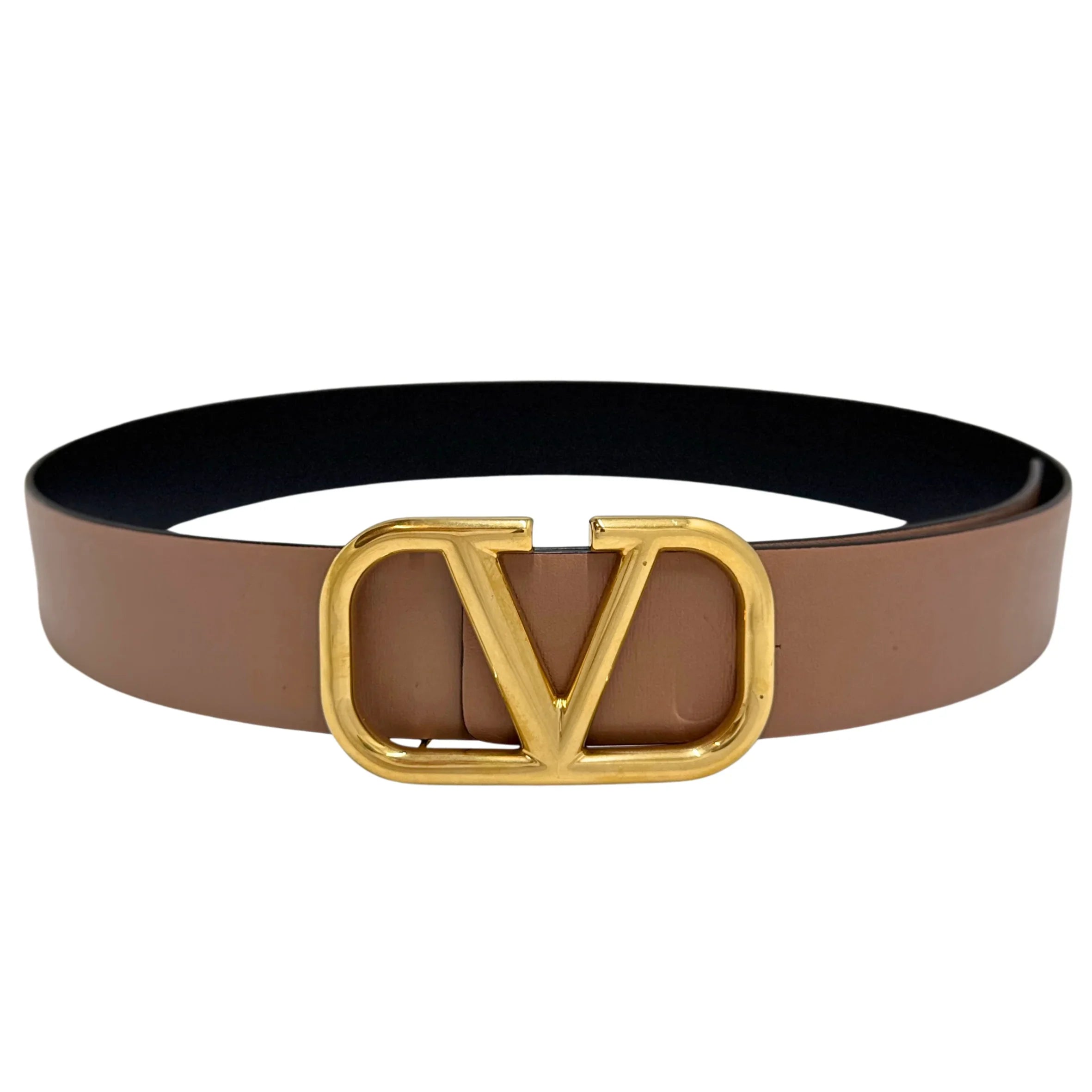 Valentino Garavani VLogo Calfskin Leather Belt 85/34 - Lost Designer