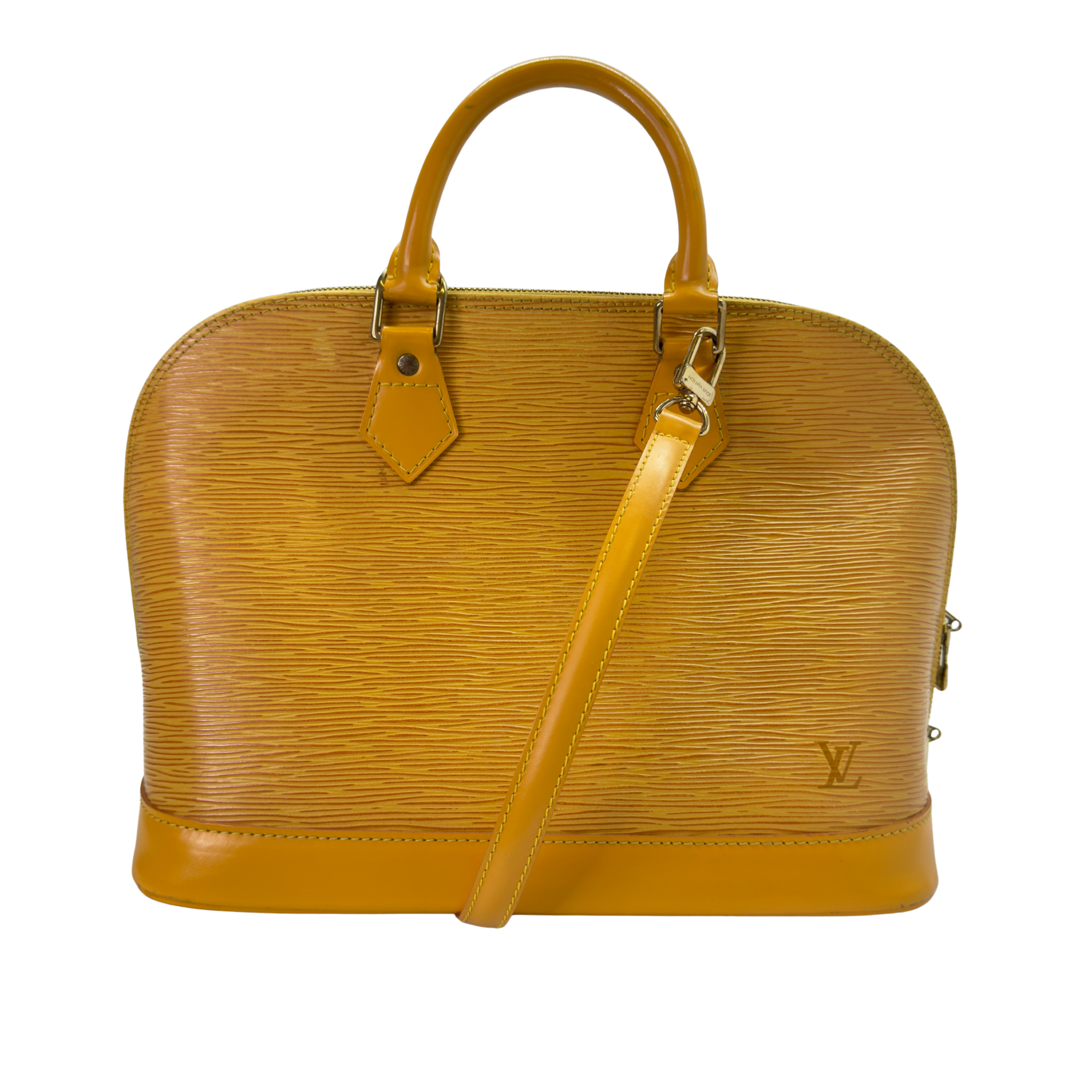 Louis Vuitton Epi Alma Shoulder Bag Yellow