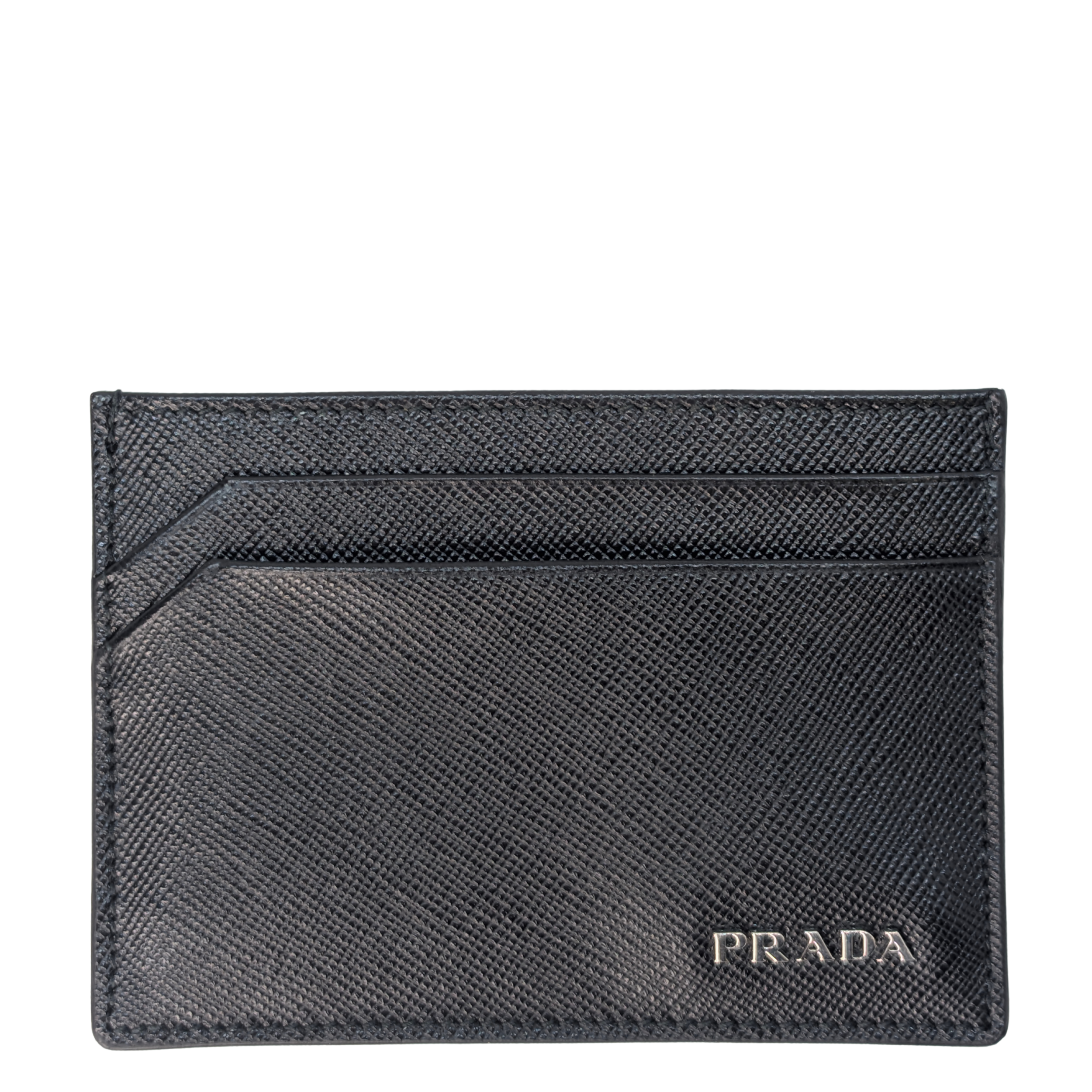 Prada Saffiano Leather Card Holder Wallet