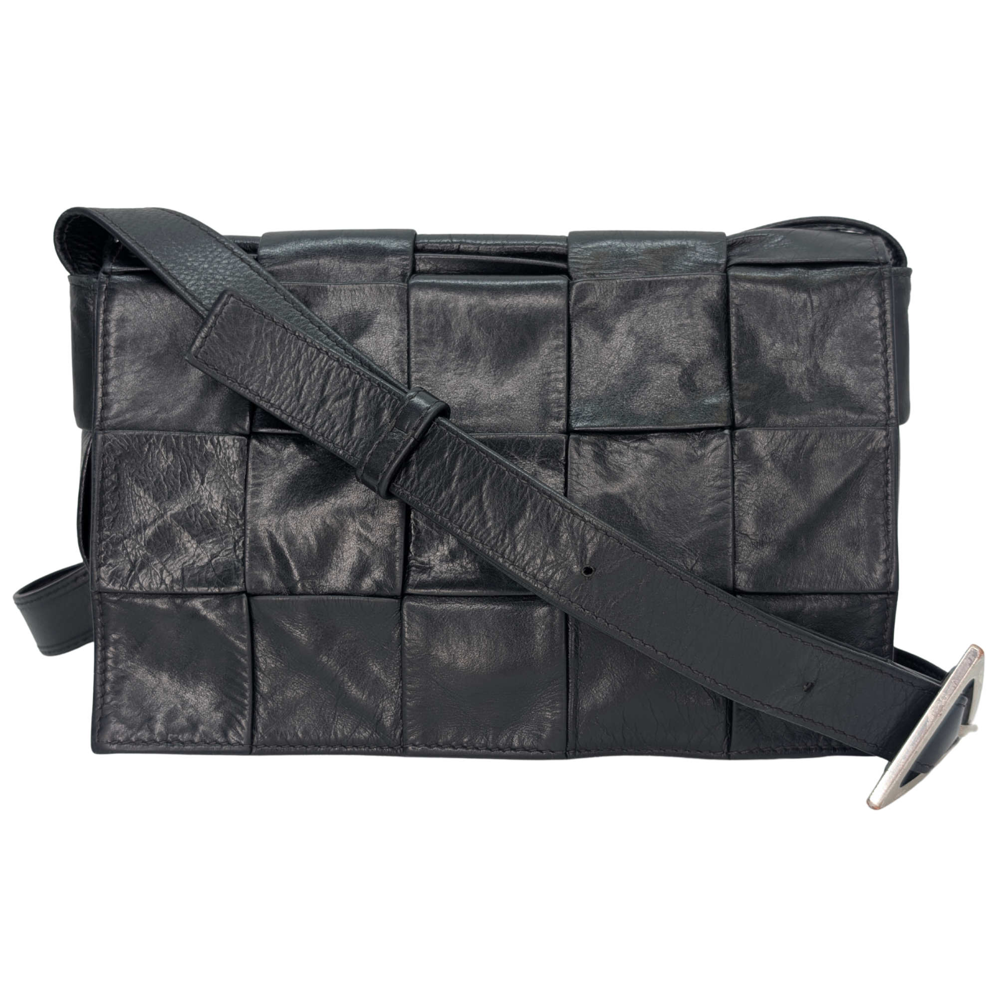 Bottega Veneta Intrecciato Cassette Bag Black