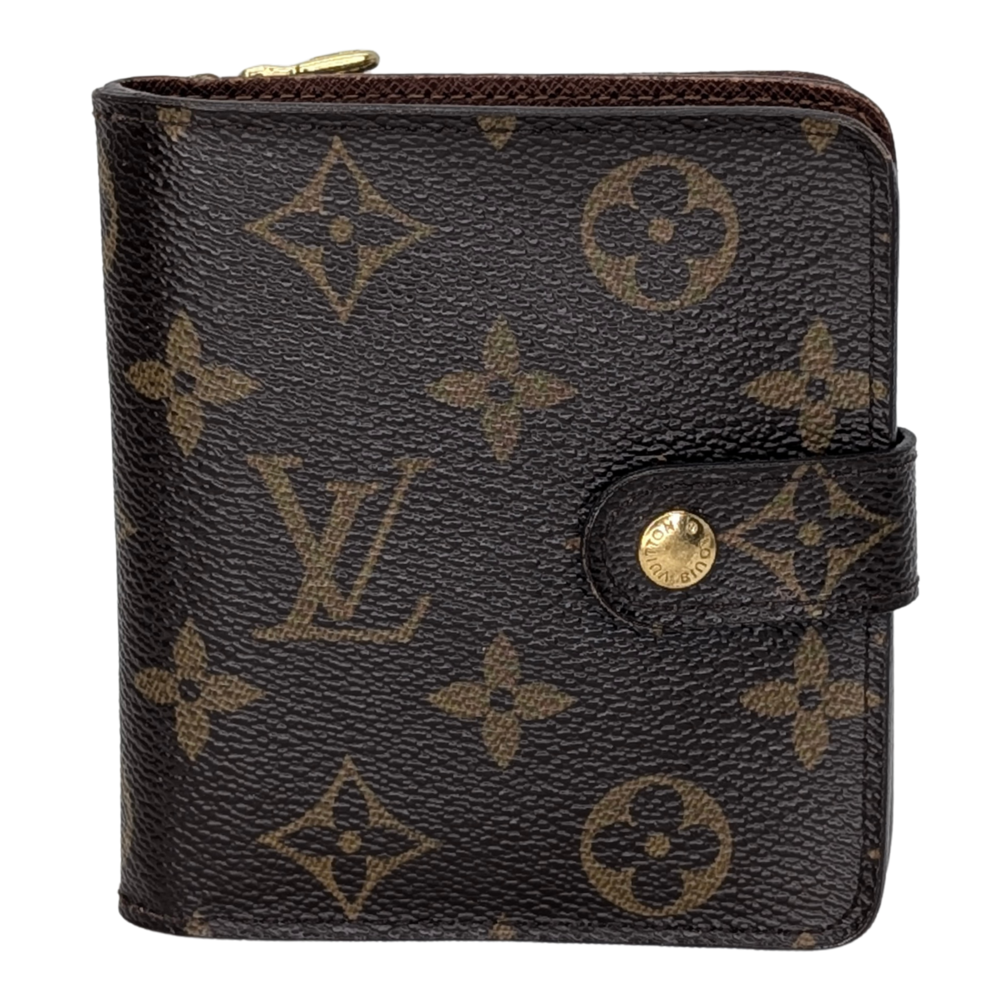 Louis Vuitton Compact Zip Bi-Fold Wallet Brown