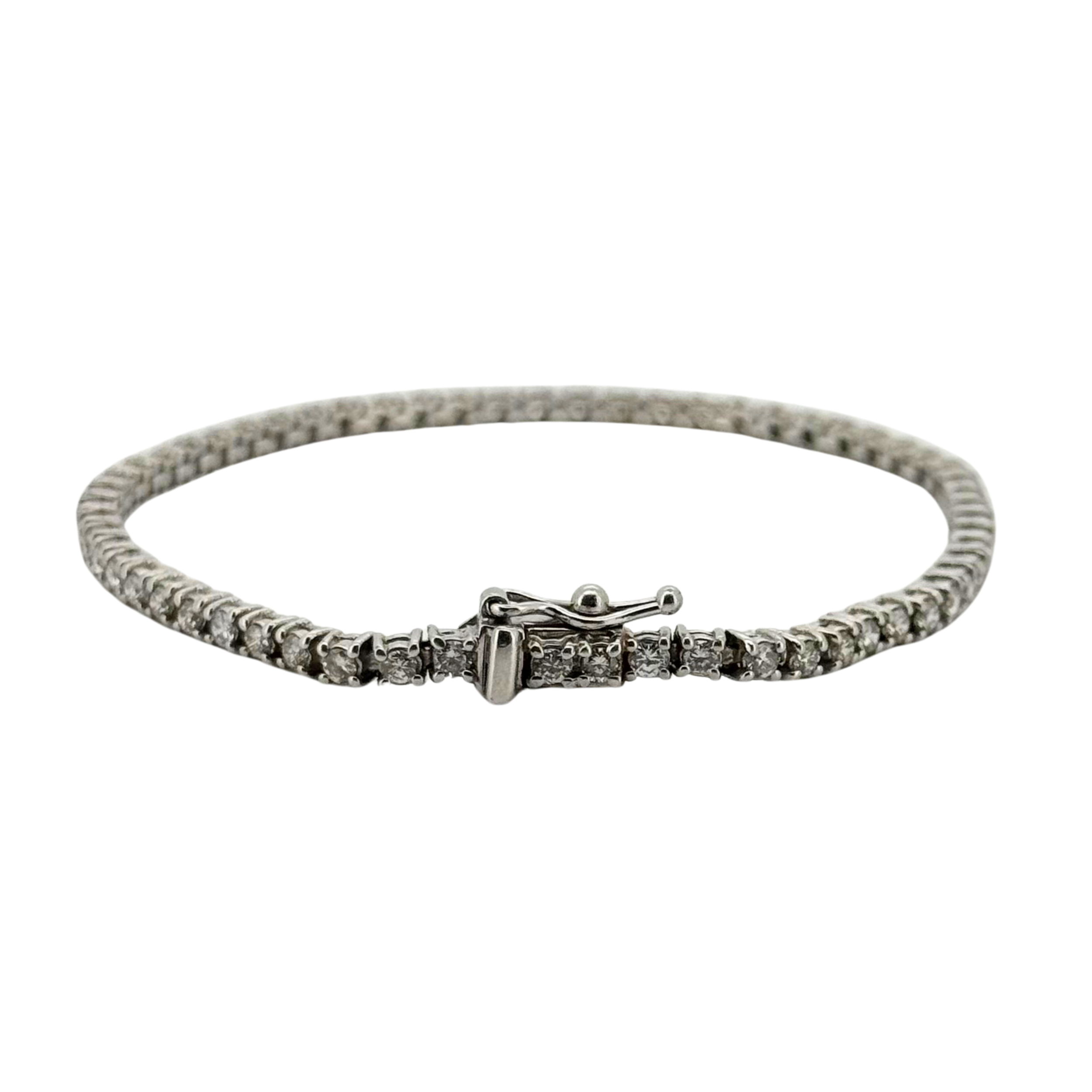 2.00ct SI Natural Diamond on Platinum Tennis Bracelet