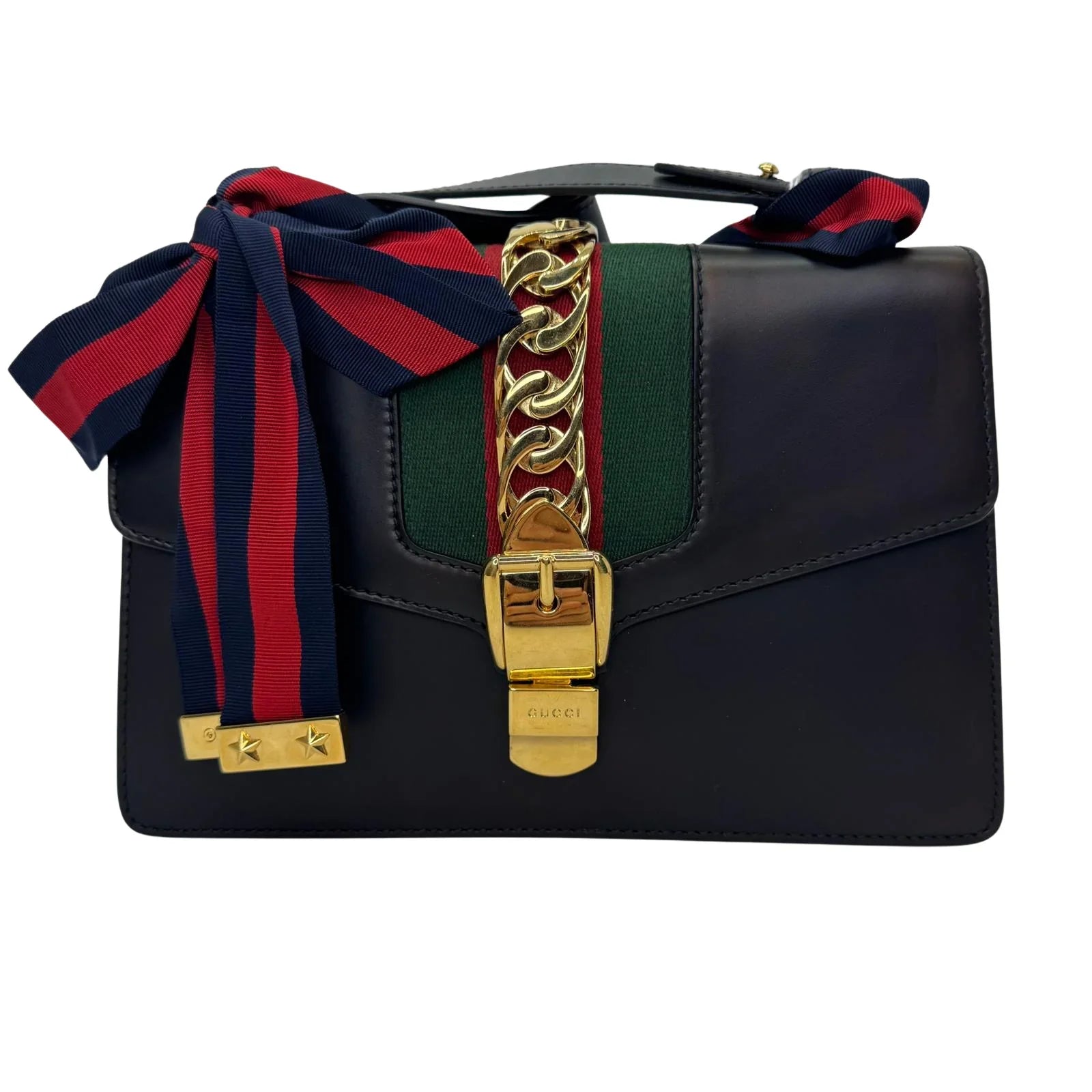 Gucci Small Sylvie Leather Black - Lost Designer