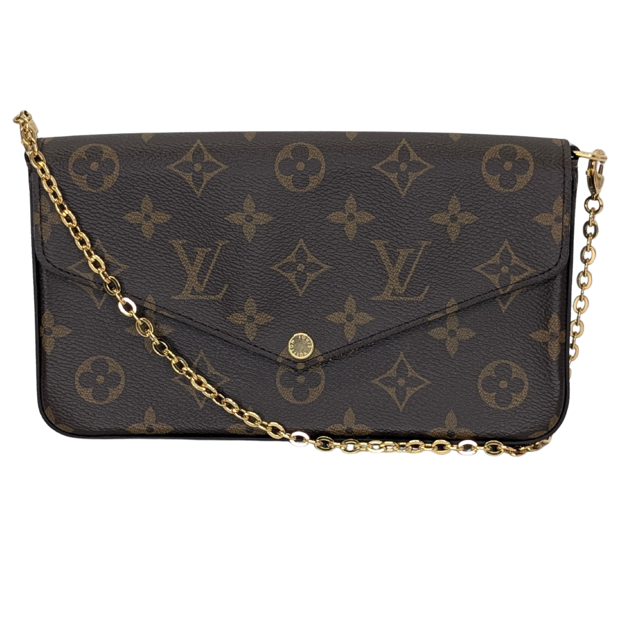 Louis Vuitton Pochette Félicie Monogram Bag Brown